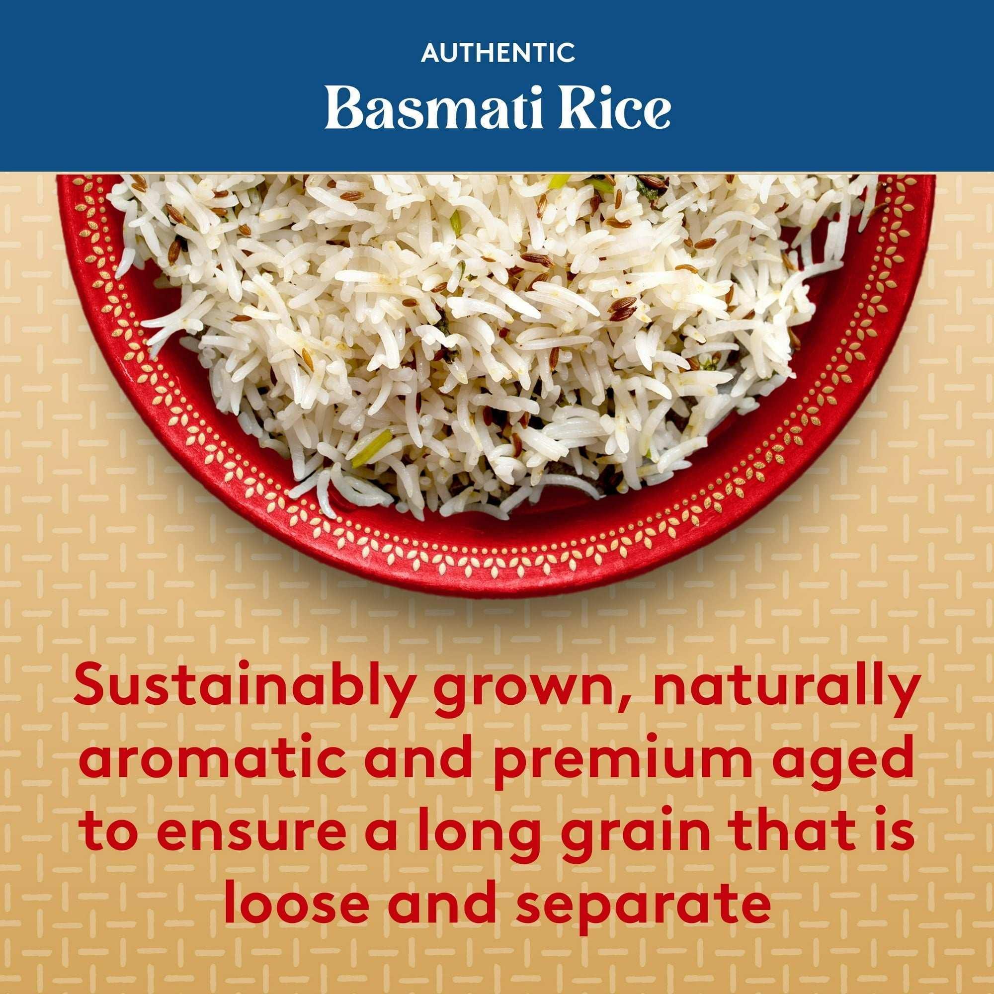Authentic Royal Naturally Aged Indian White Basmati Rice, Long-Grain, Gluten-free - 20 lb. Bag 4.6 stars out of 12835 reviews (4.6)| 12.8K ratings - Image 3