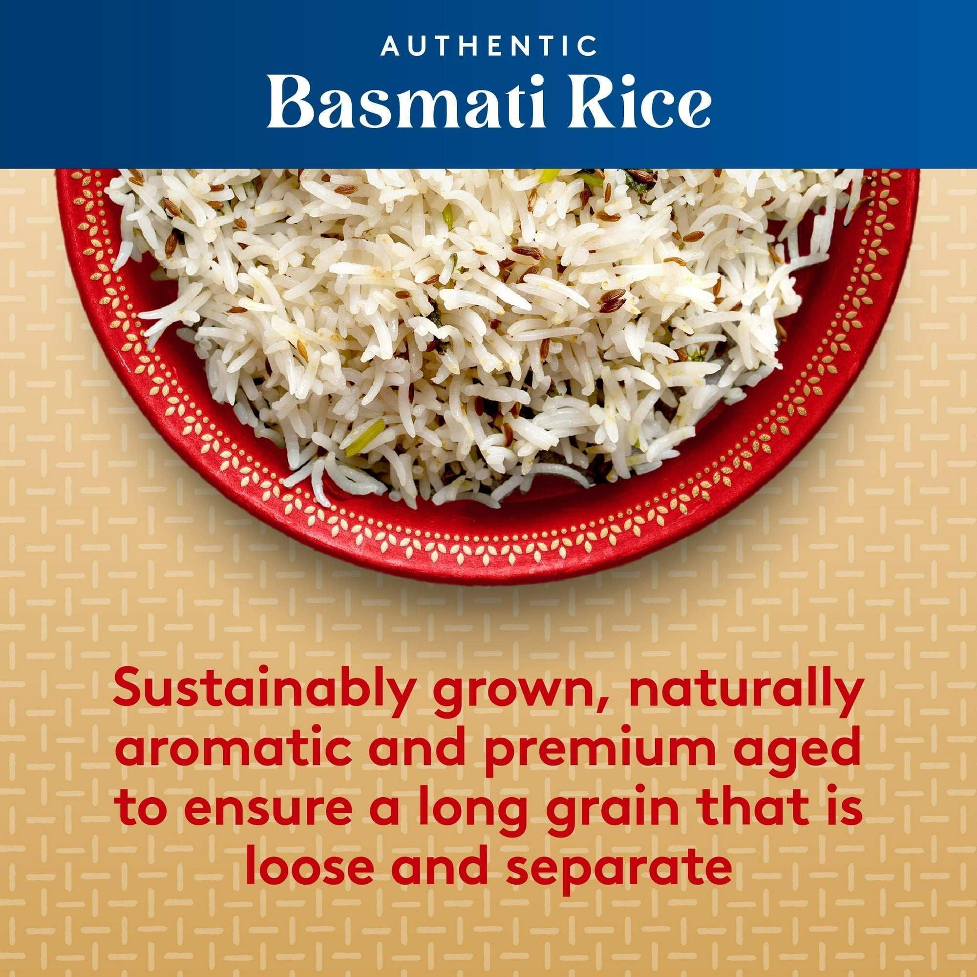 Authentic Royal Naturally Aged Indian White Basmati Rice, Long-Grain, Gluten-free - 5 lbs - Image 3