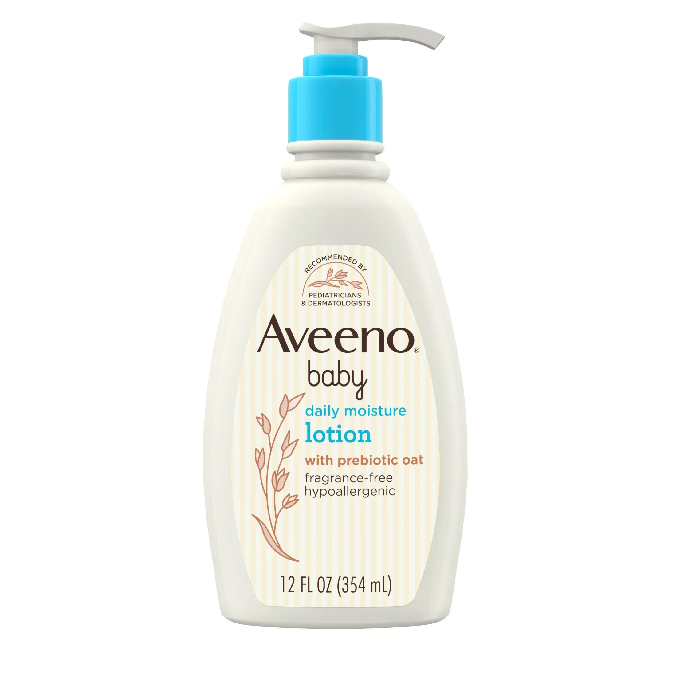 Aveeno Baby Daily Moisture Body Lotion for Baby and Toddler with Colloidal Oatmeal, 12 fl oz - Image 2