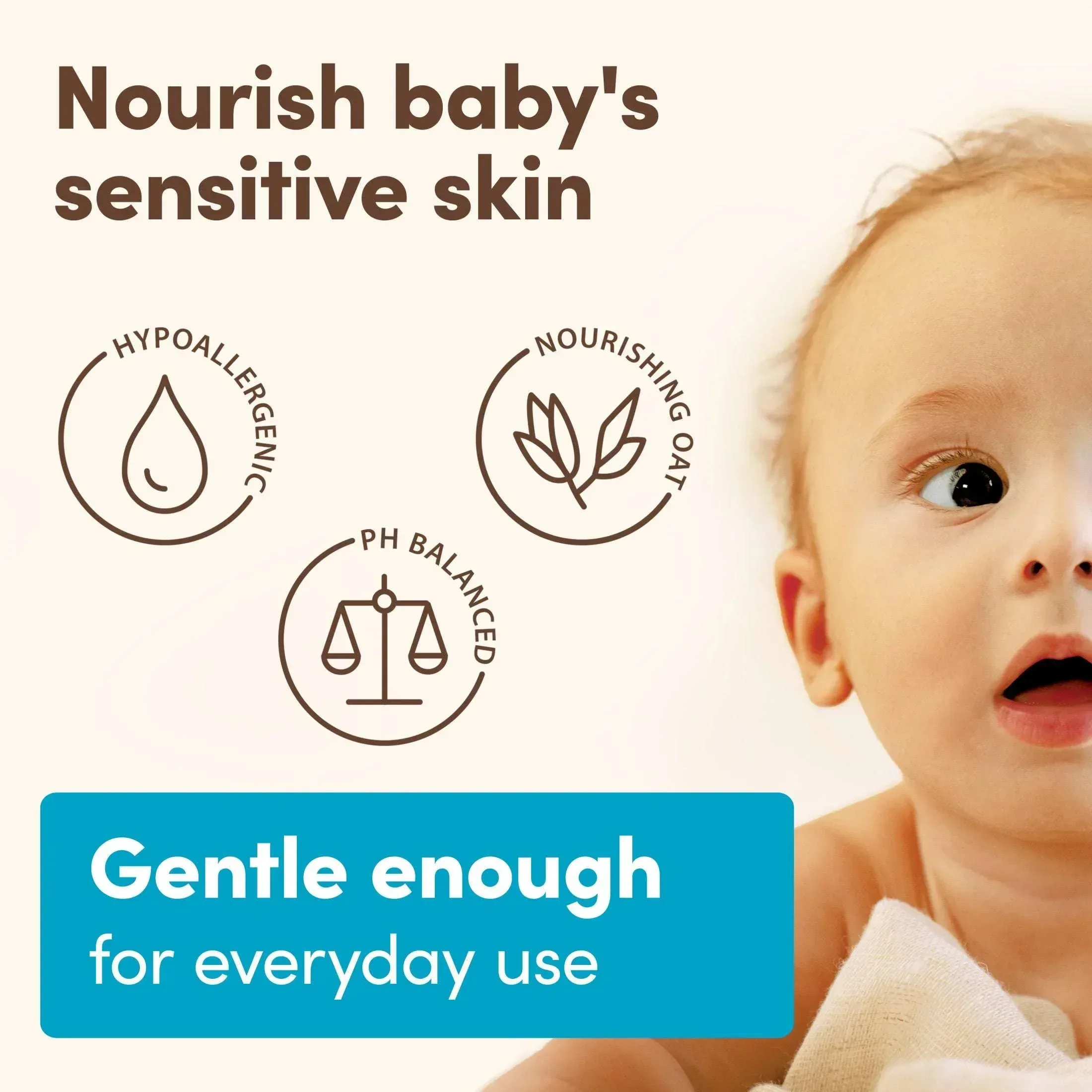 Aveeno Baby Daily Moisture Body Lotion for Baby and Toddler with Colloidal Oatmeal, 12 fl oz - Image 4