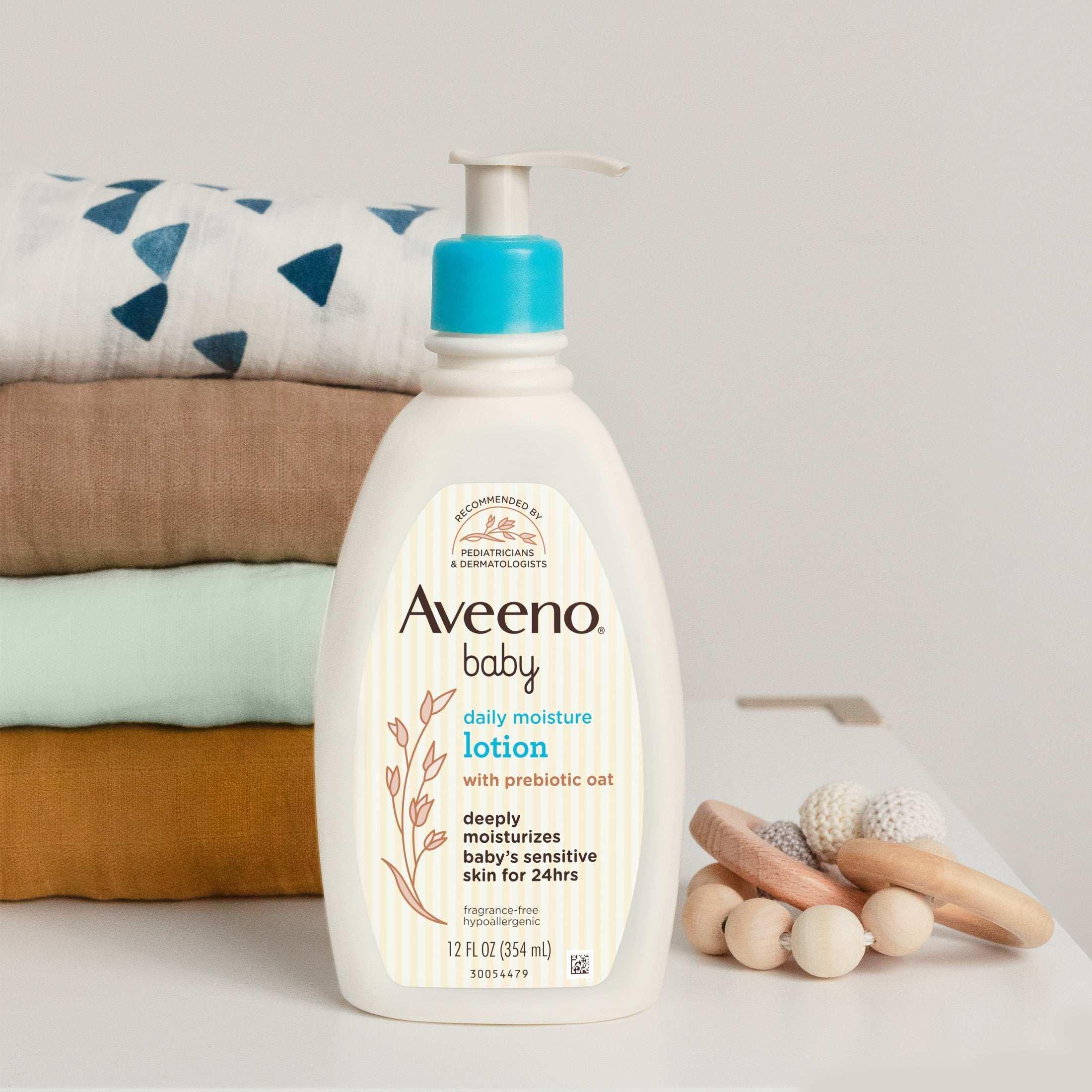 Aveeno Baby Daily Moisture Body Lotion for Baby and Toddler with Colloidal Oatmeal, 12 fl oz - Image 6