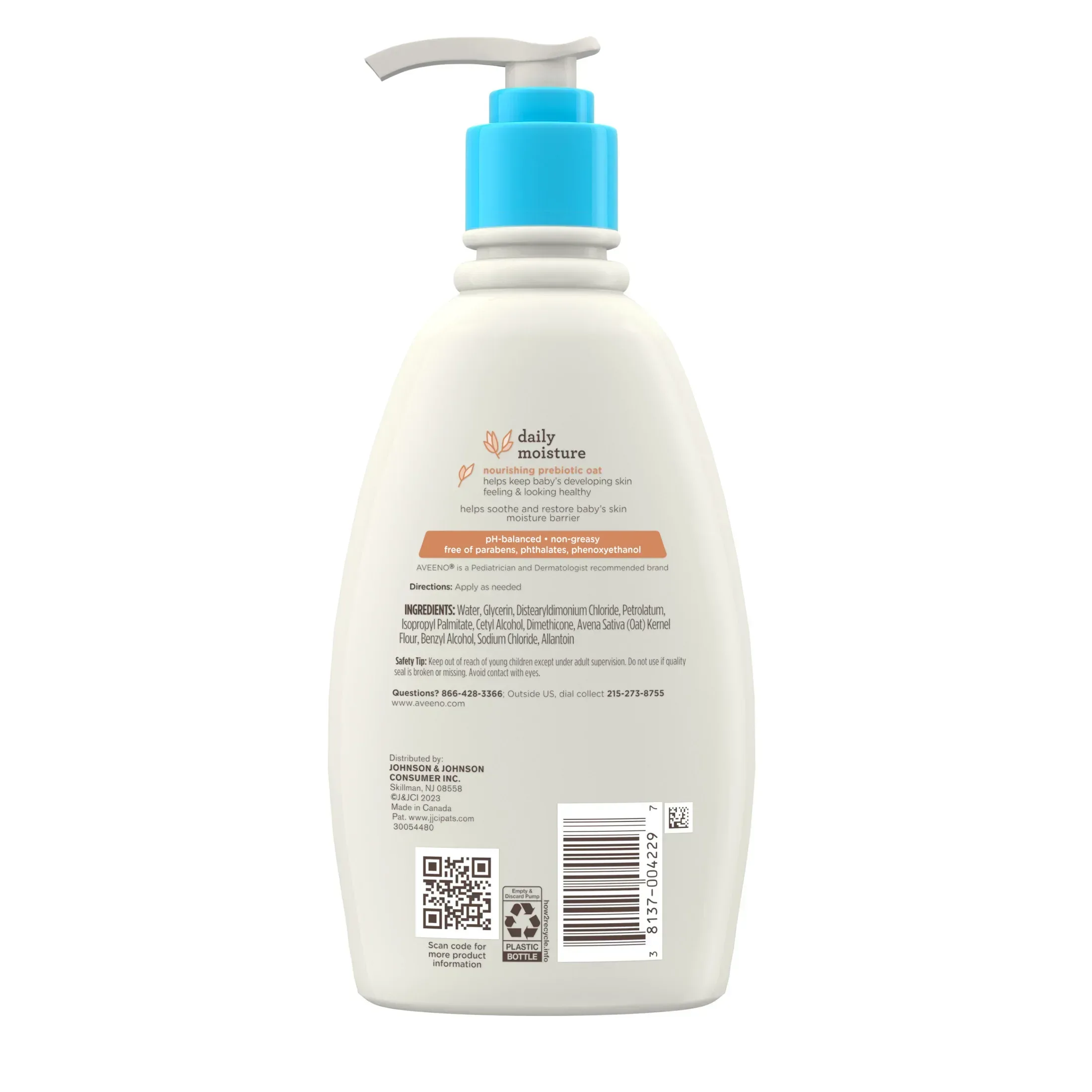 Aveeno Baby Daily Moisture Body Lotion for Baby and Toddler with Colloidal Oatmeal, 12 fl oz - Image 7