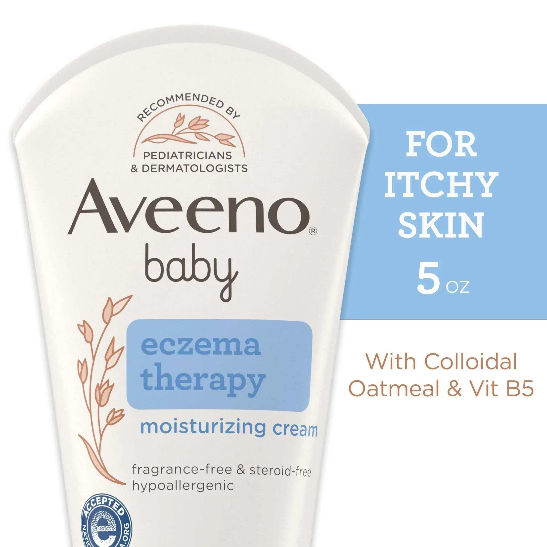 Aveeno Baby Eczema Care Kit with Baby Lotion: Wash, Cream & Nighttime Balm, 3 Items - Image 8