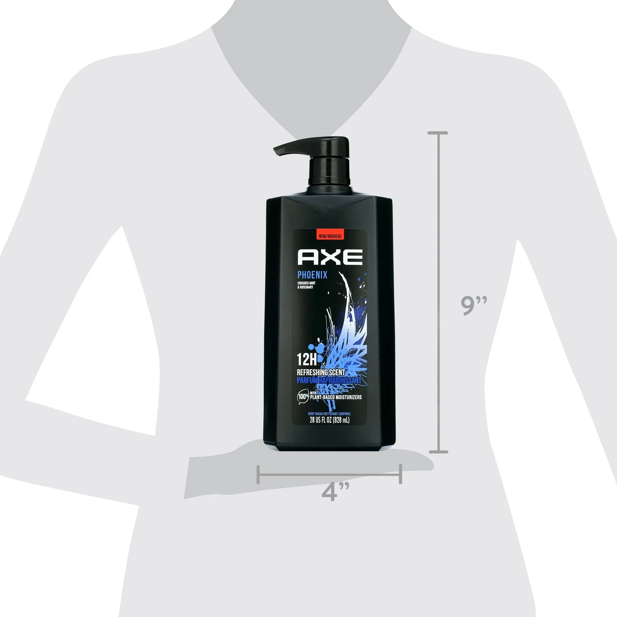 AXE Body Wash for Men Phoenix (28 Ounce 2 Count) - Image 5