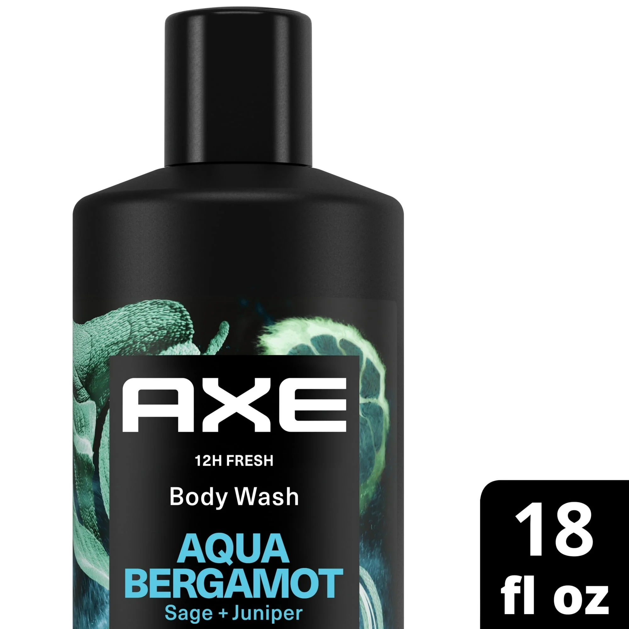 Axe Fine Fragrance Long Lasting Men's Body Wash Aqua Bergamot, 18 oz - Image 2