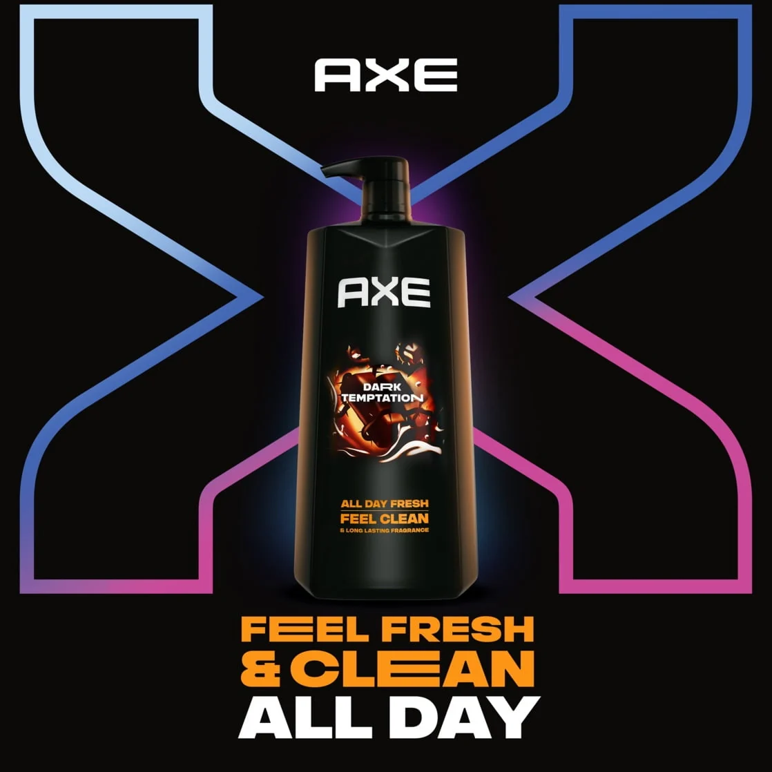 Axe Men's Body Wash with Pump Dark Temptation Dark Chocolate, 32 oz - Image 3