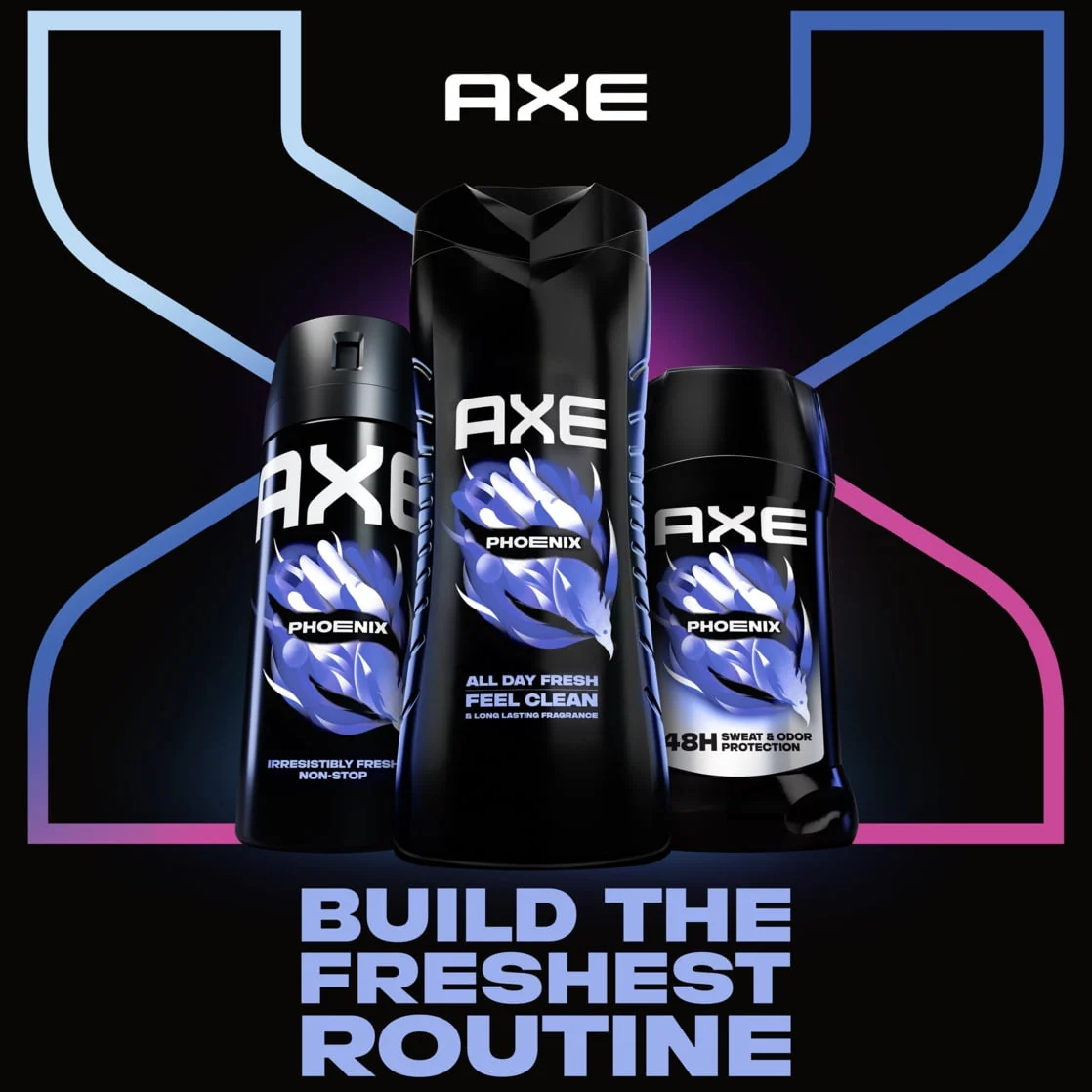 AXE Men's Liquid Body Wash & Shower Gel with Pump Phoenix Crushed Mint & Rosemary, 32 fl oz - Image 5