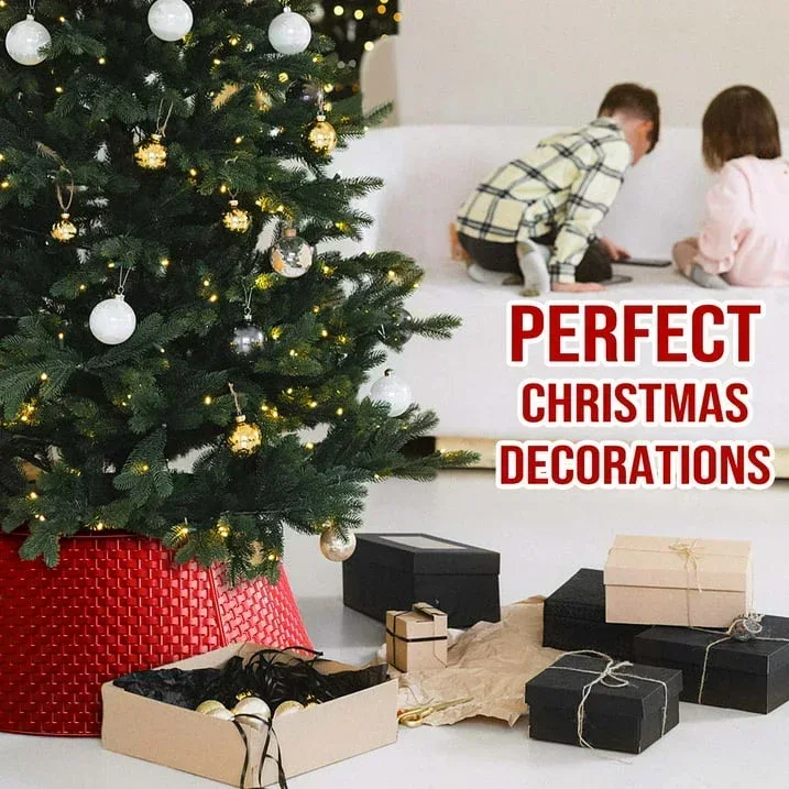 Ayieyill 28 inch Christmas Tree Collar, Christmas Tree Skirt for Christmas Tree Decorations | Metal - Image 4