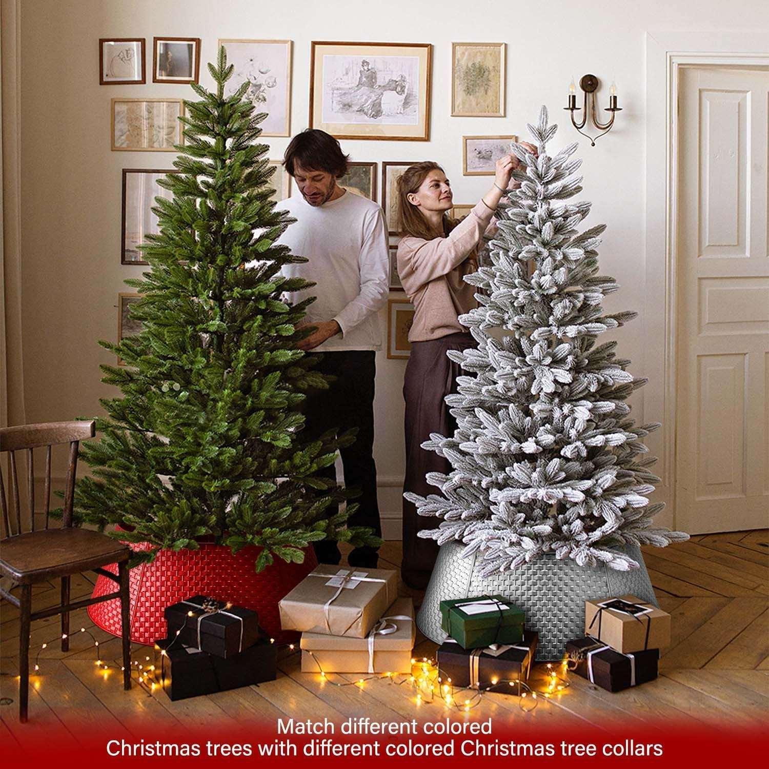 Ayieyill 28 inch Christmas Tree Collar, Christmas Tree Skirt for Christmas Tree Decorations | Metal - Image 6