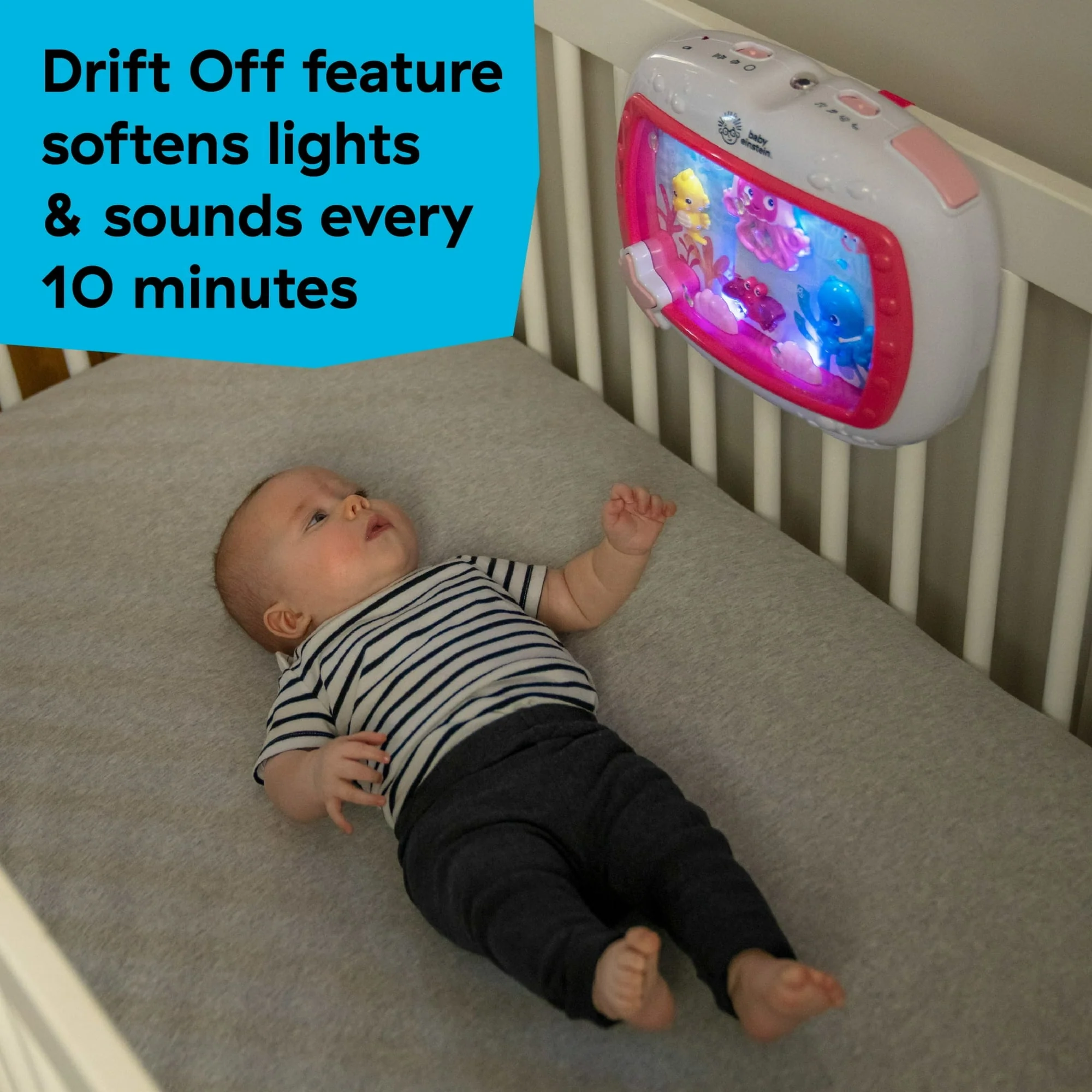 Baby Einstein Sea Dreams Soother Sleep Sound Machine with White Noise and Remote, Multicolor, for Infants and Kids, 0 Months+ - Image 12