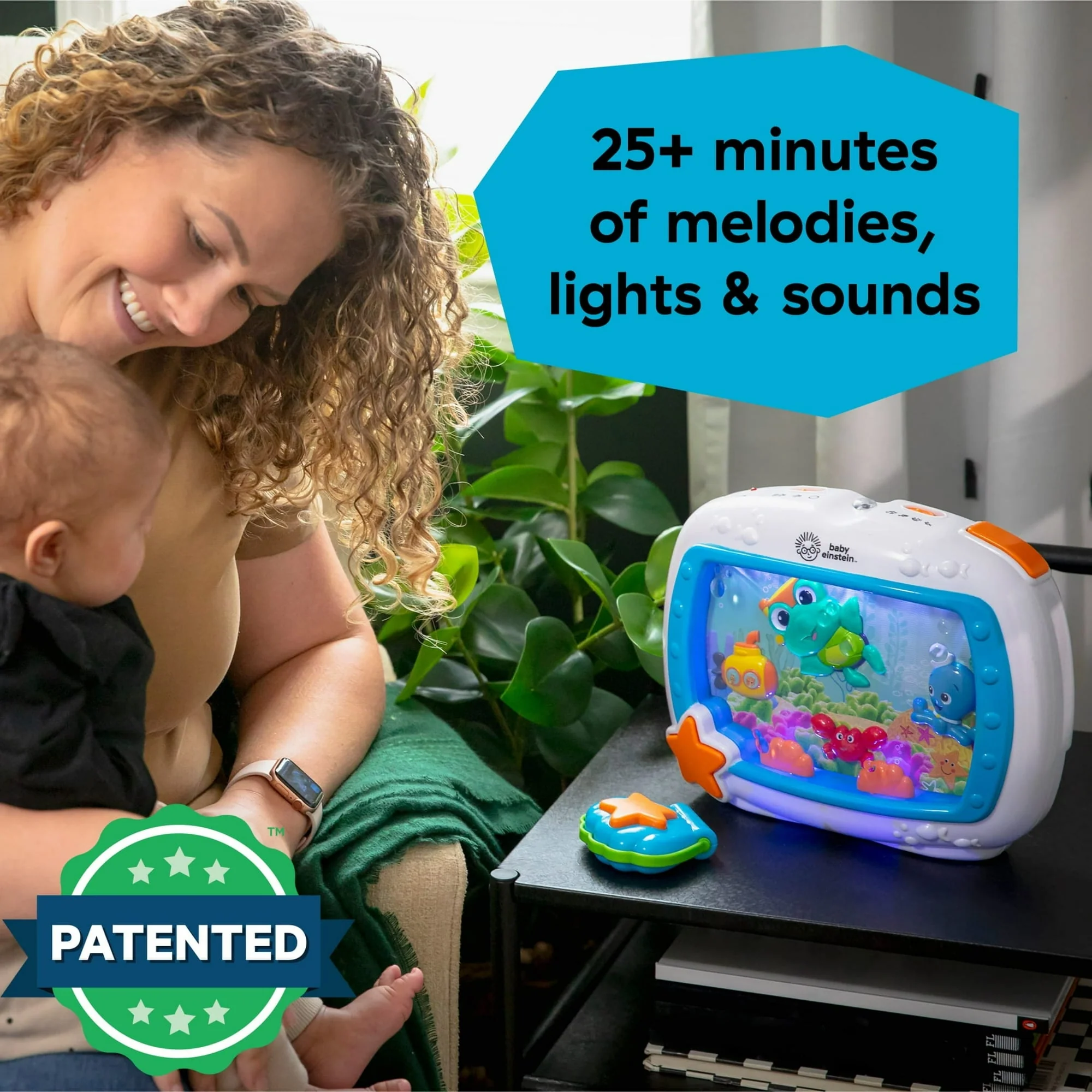Baby Einstein Sea Dreams Soother Sleep Sound Machine with White Noise and Remote, Multicolor, for Infants and Kids, 0 Months+ - Image 7