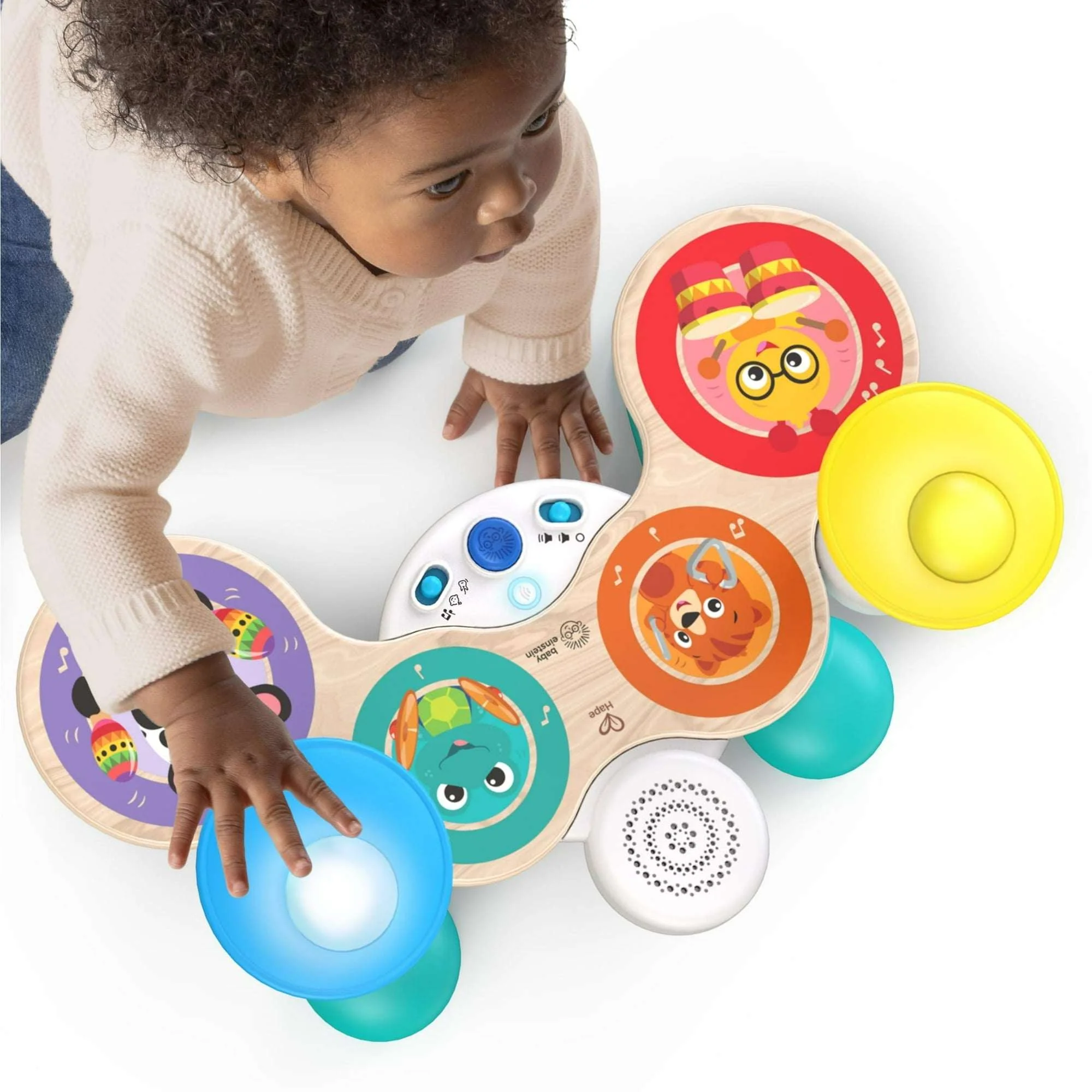 Baby Einstein Together in Tune Drums Wireless Wooden Musical Toddler Toy, Magic Touch, Unisex, Age 12 months+ - Image 2