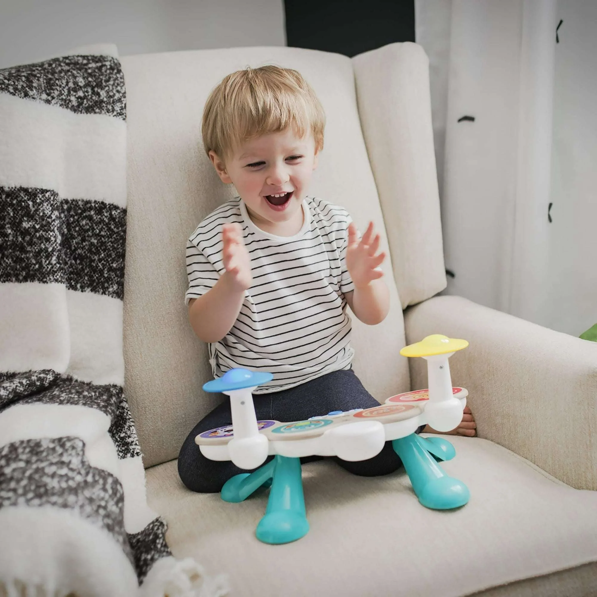 Baby Einstein Together in Tune Drums Wireless Wooden Musical Toddler Toy, Magic Touch, Unisex, Age 12 months+ - Image 8