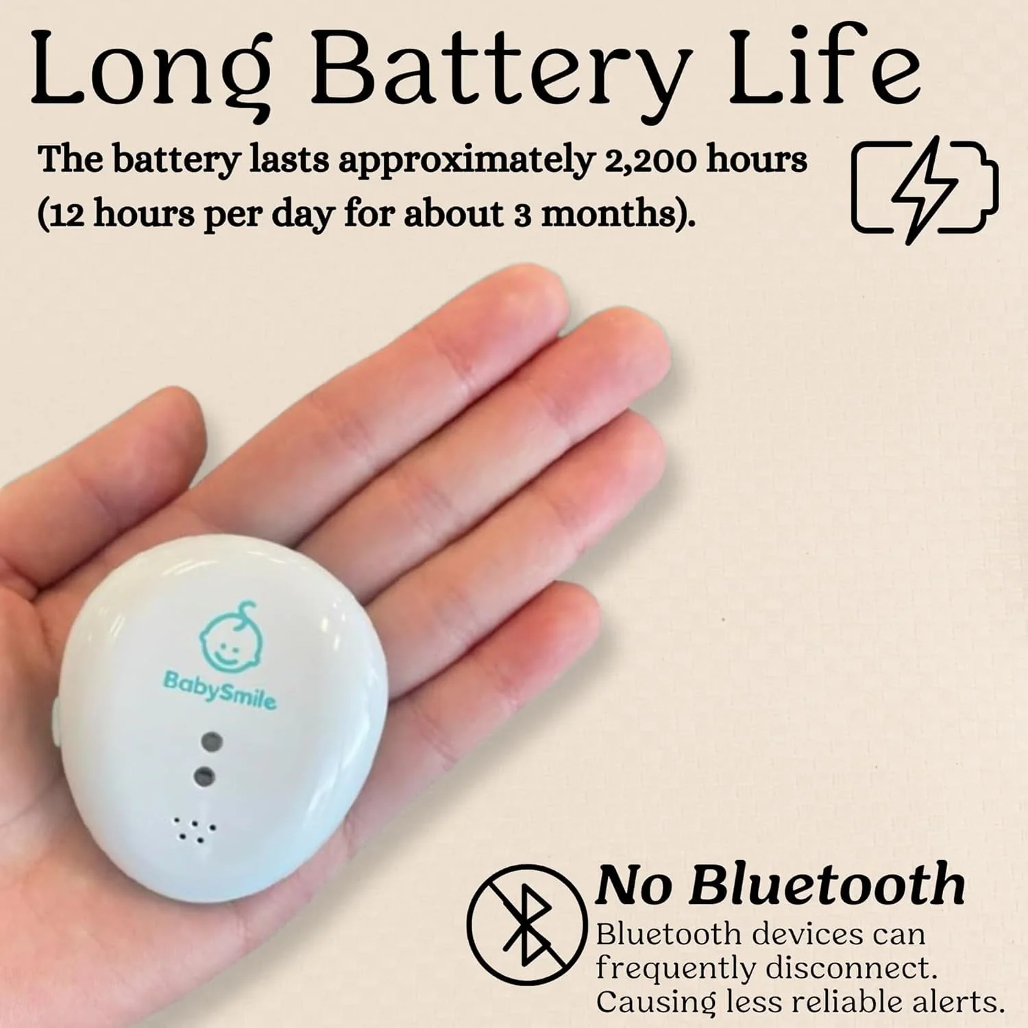 Baby Smile Baby Motion Breathing Monitor ||| Baby Abdominal Movement Monitor ||| Audible Alerts for Quick Alerts ||| Diaper Clip ||| No Bluetooth - Image 2