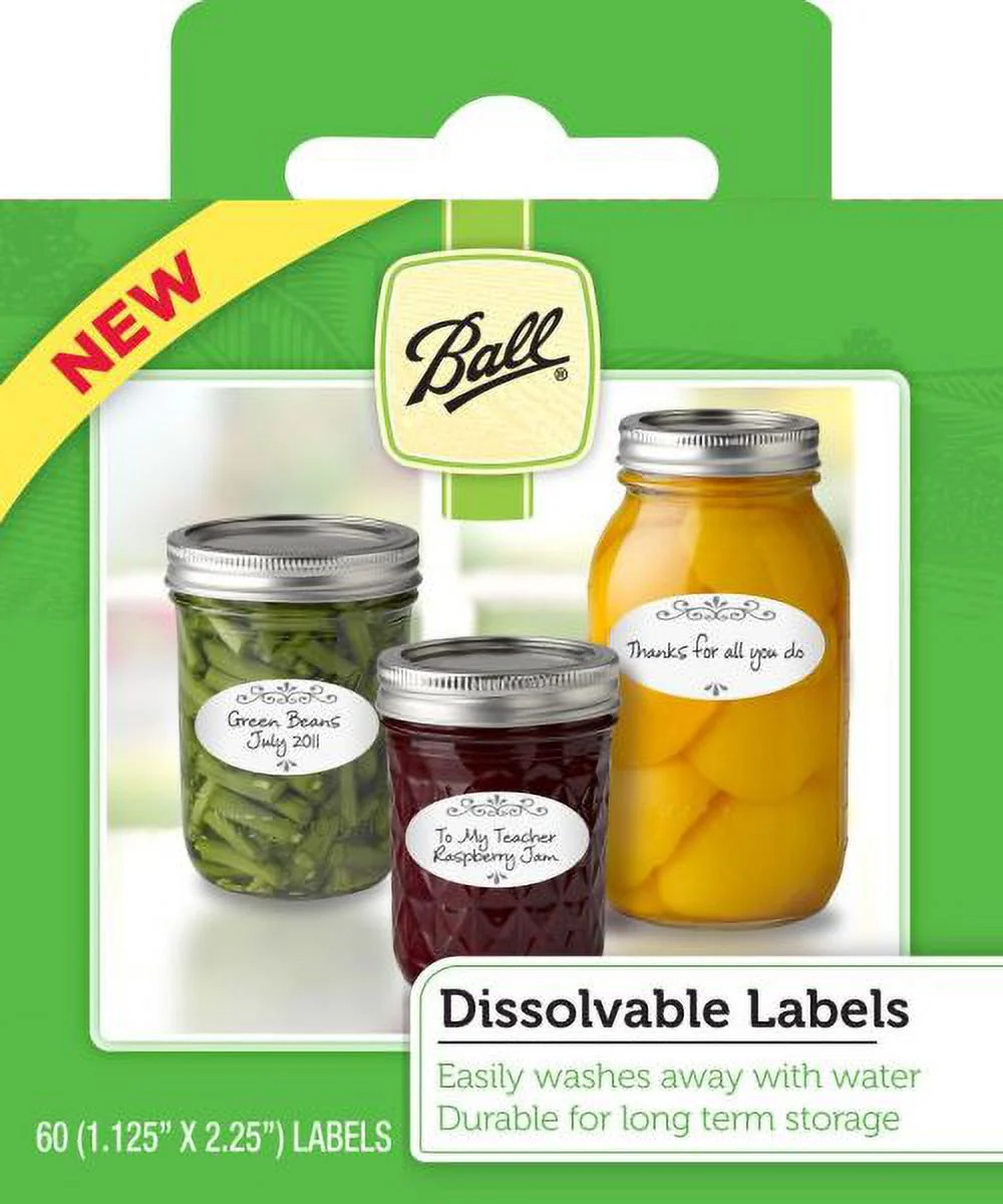 Ball Glass Mason Jar Canning Starter Kit, Wide Mouth, 12 Quart Size, 32 OZ with Lids, Dissolvable Labels, Utensil Set and Recipe Book - Image 5