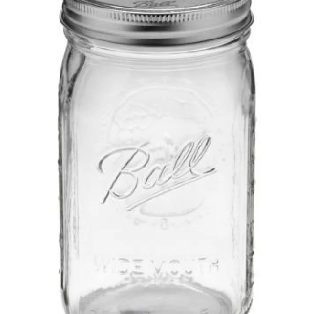 Ball Mason Jar Wide Mouth with Lid and Band 67000 Glass Quart 32 Oz Single Jar Preserving Serving Decor Gift Giving BPA Free Made in USA, 2-Pack - Image 4