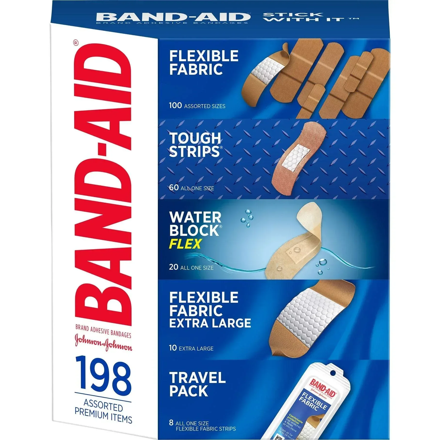 Band-Aid Adhesive Bandages, Assorted, 198-count - Image 3
