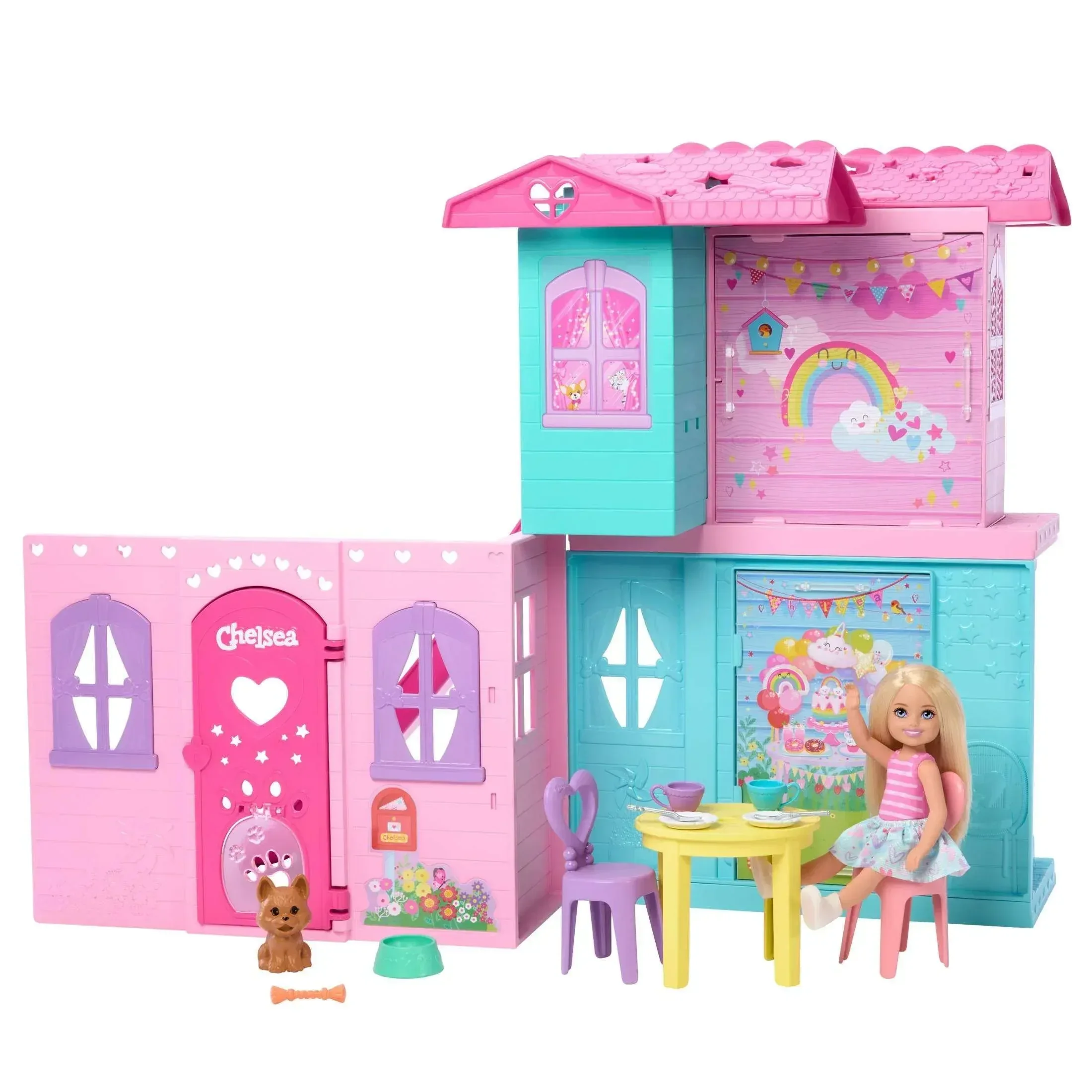 Barbie Chelsea Pop-Up Doll House with Doll & 15+ Accessories, House Expands to 17+ x 13+ inches - Image 4