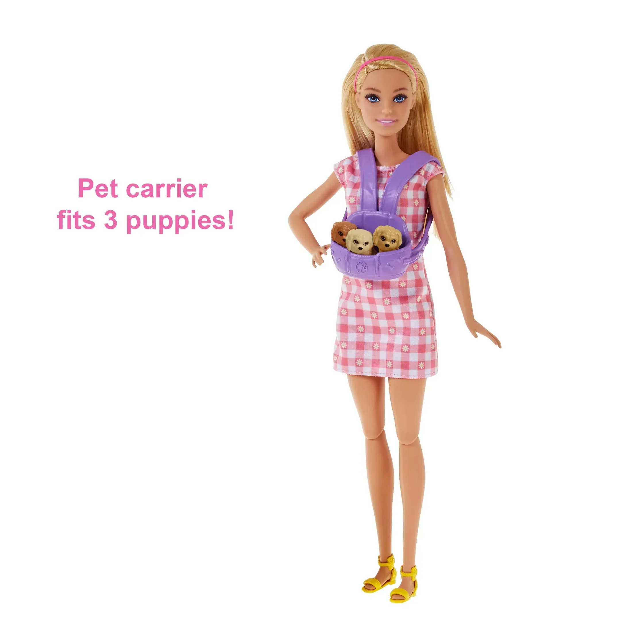 Barbie Doll & Newborn Pets Playset with Pregnant Mom Dog, Color-Change Puppies & Accessories, Blonde - Image 2