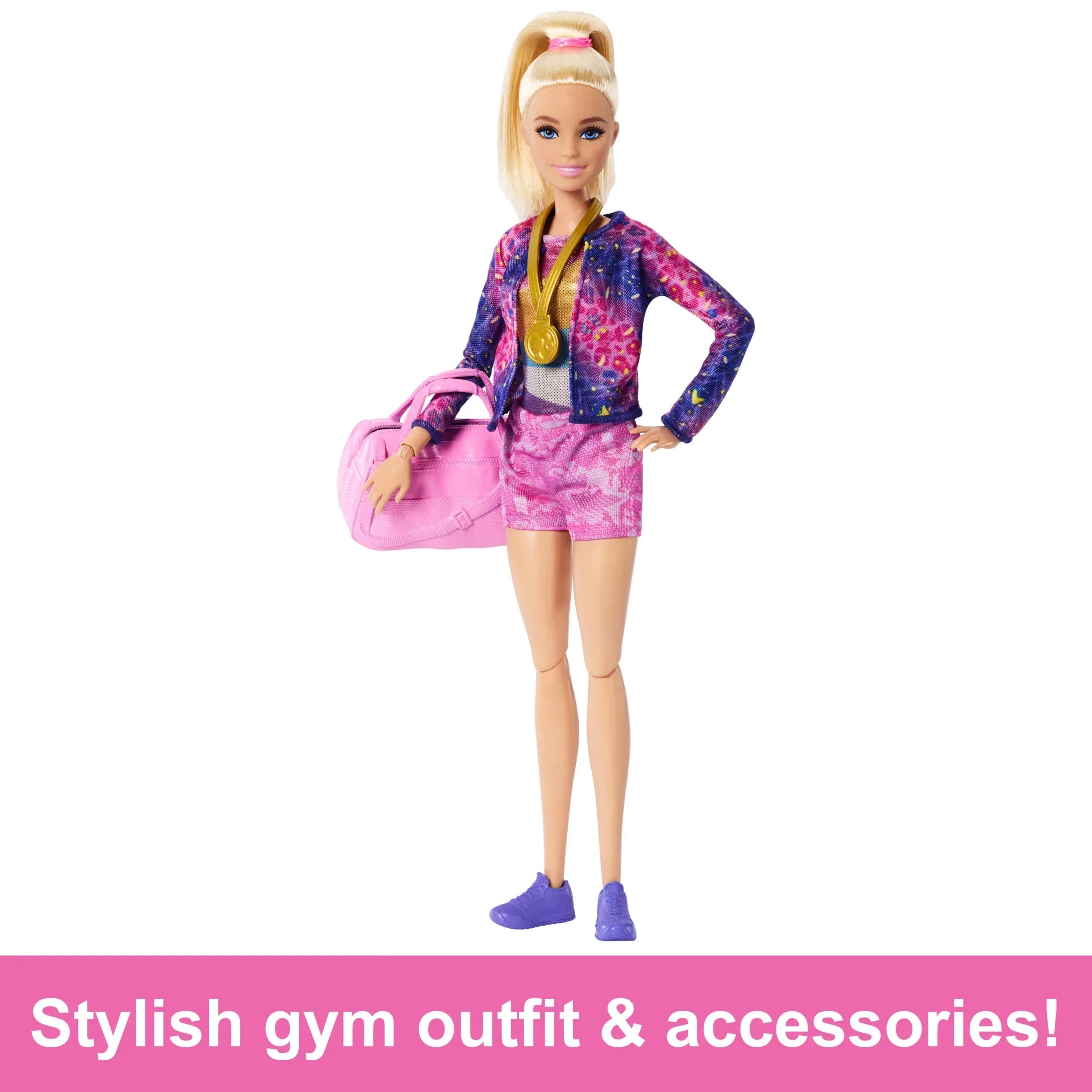 Barbie Gymnastics Playset with Blonde Fashion Doll, Balance Beam and Accessories, 3 Years & up - Image 3