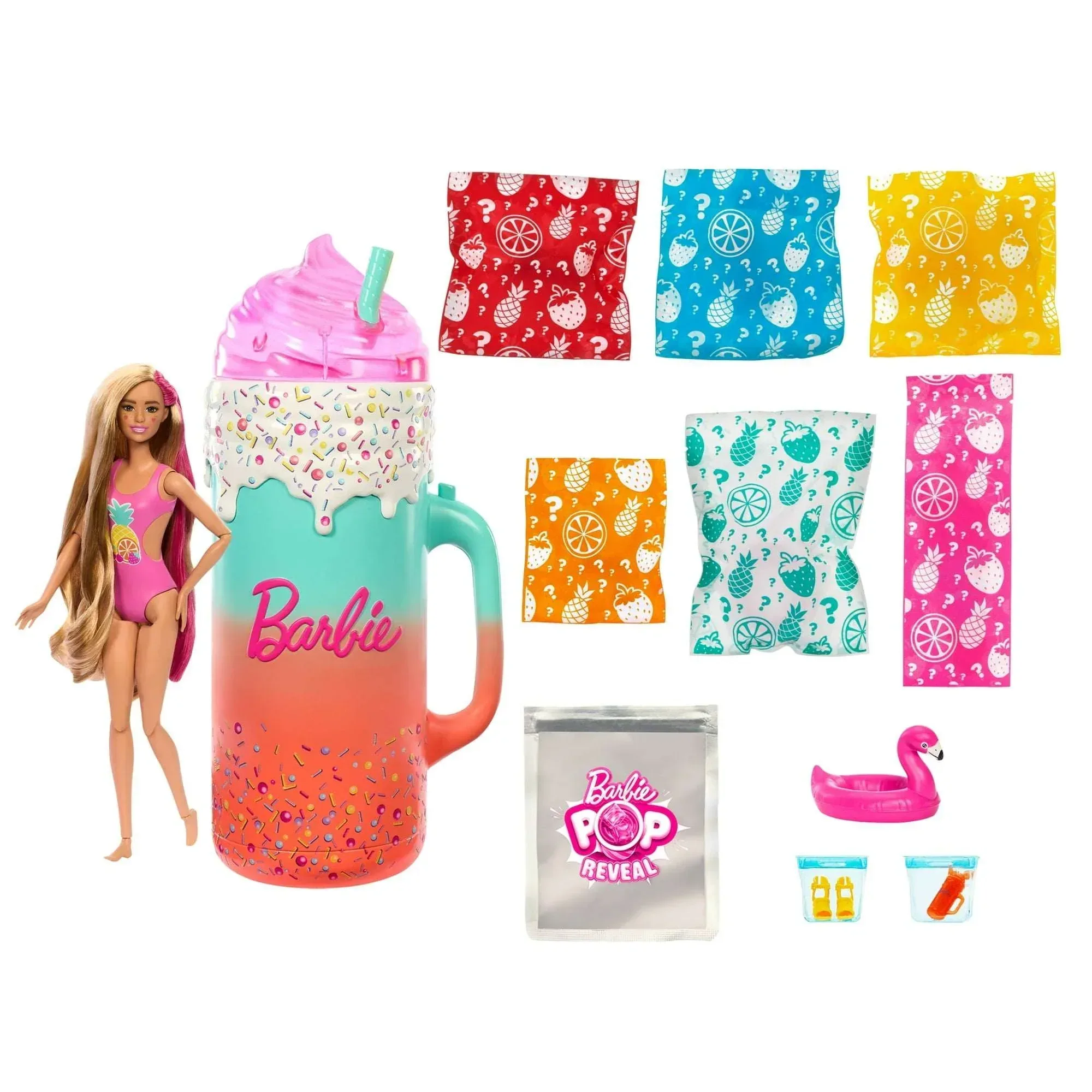 Barbie Pop Reveal Rise & Surprise Gift Set with Scented Doll, Squishy Scented Pet & More - Image 2