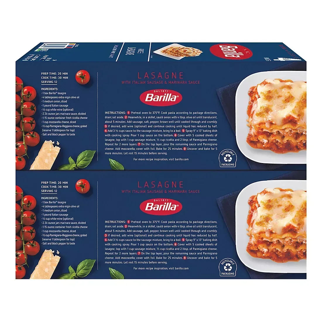 Barilla Wavy Lasagne, 4 pk./1 lb. - Image 3