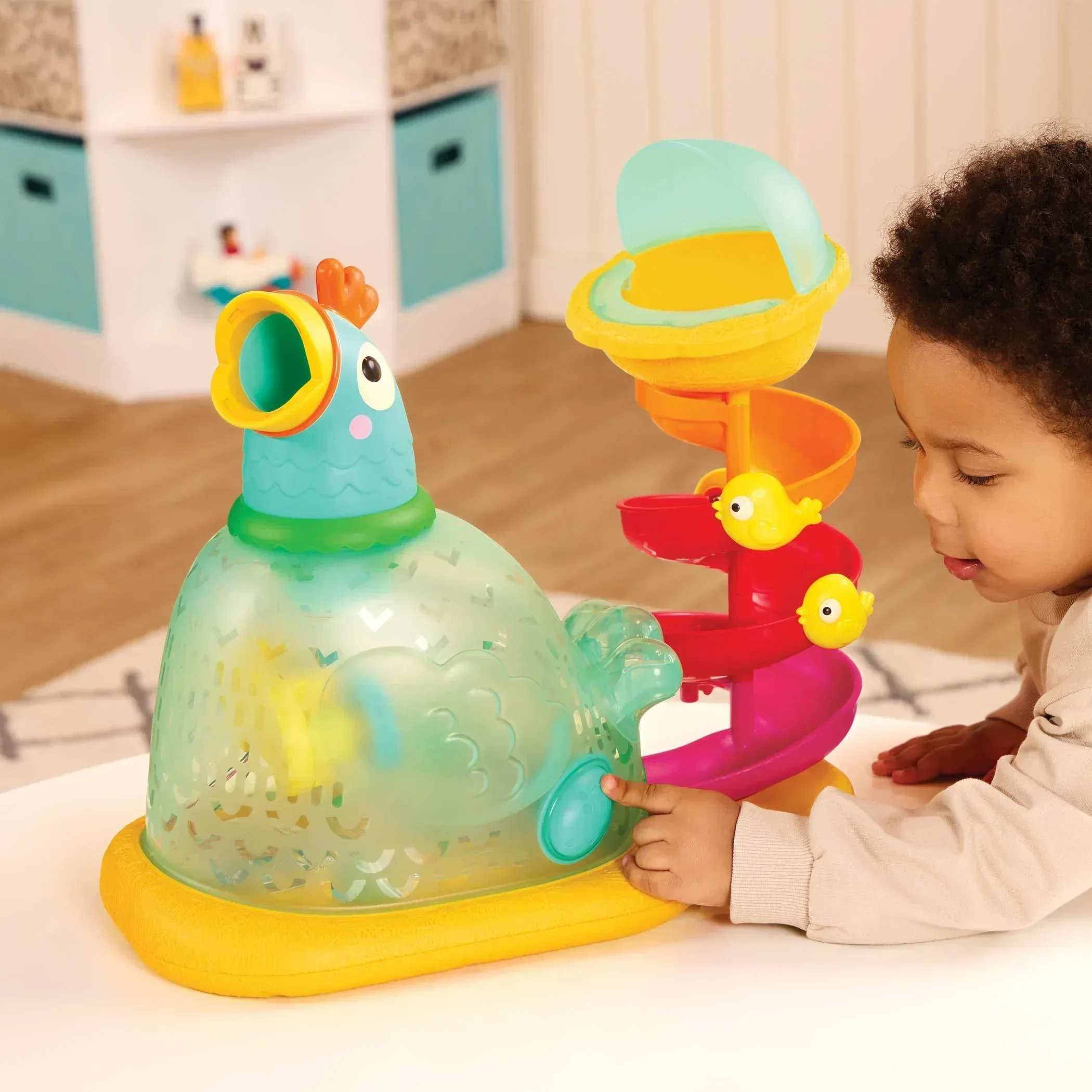 Battat Pop-a-Doodle-Doo Chicken Ball Popper with Music Lights, Learning Toy for Baby and Toddler - Image 6