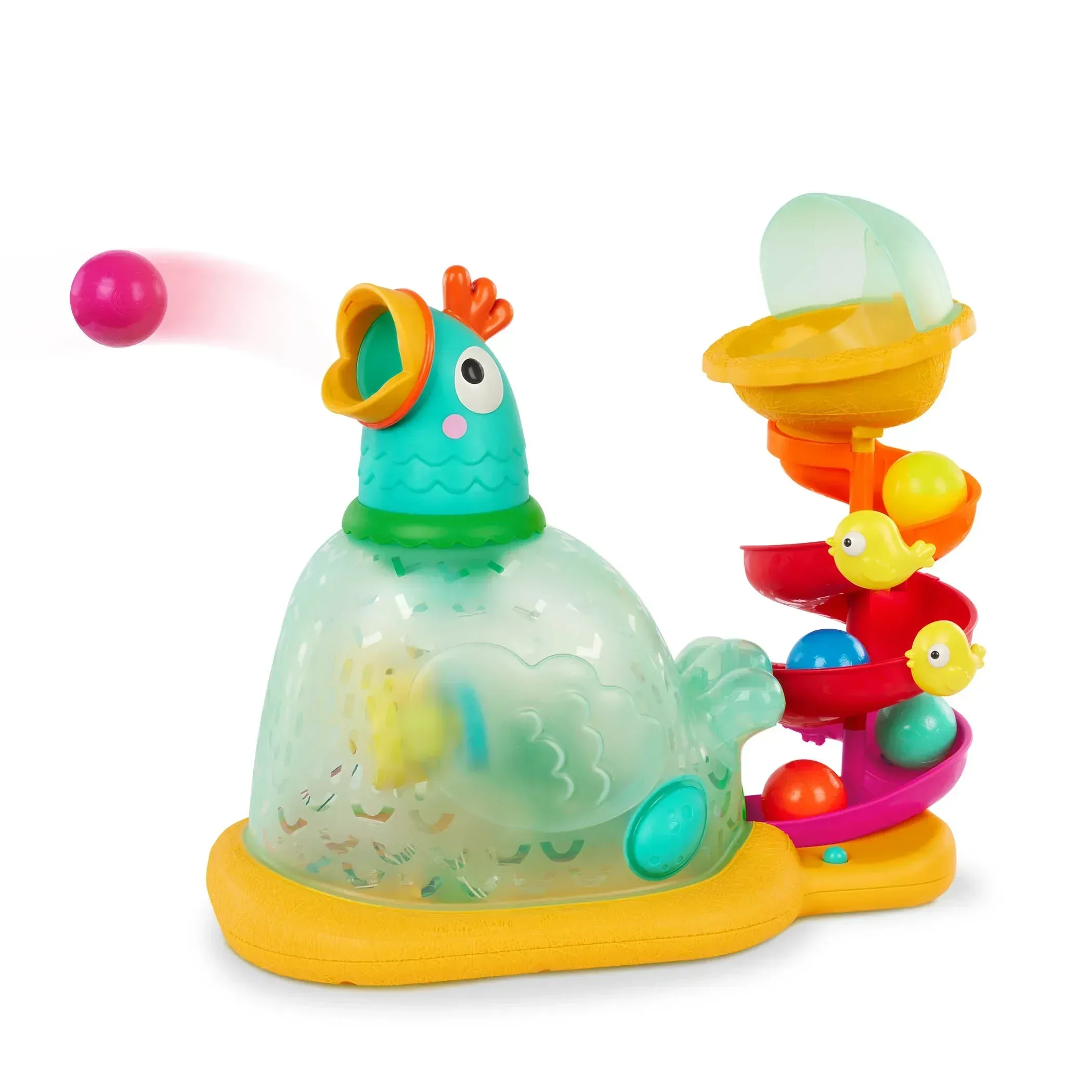 Battat Pop-a-Doodle-Doo Chicken Ball Popper with Music Lights, Learning Toy for Baby and Toddler - Image 9