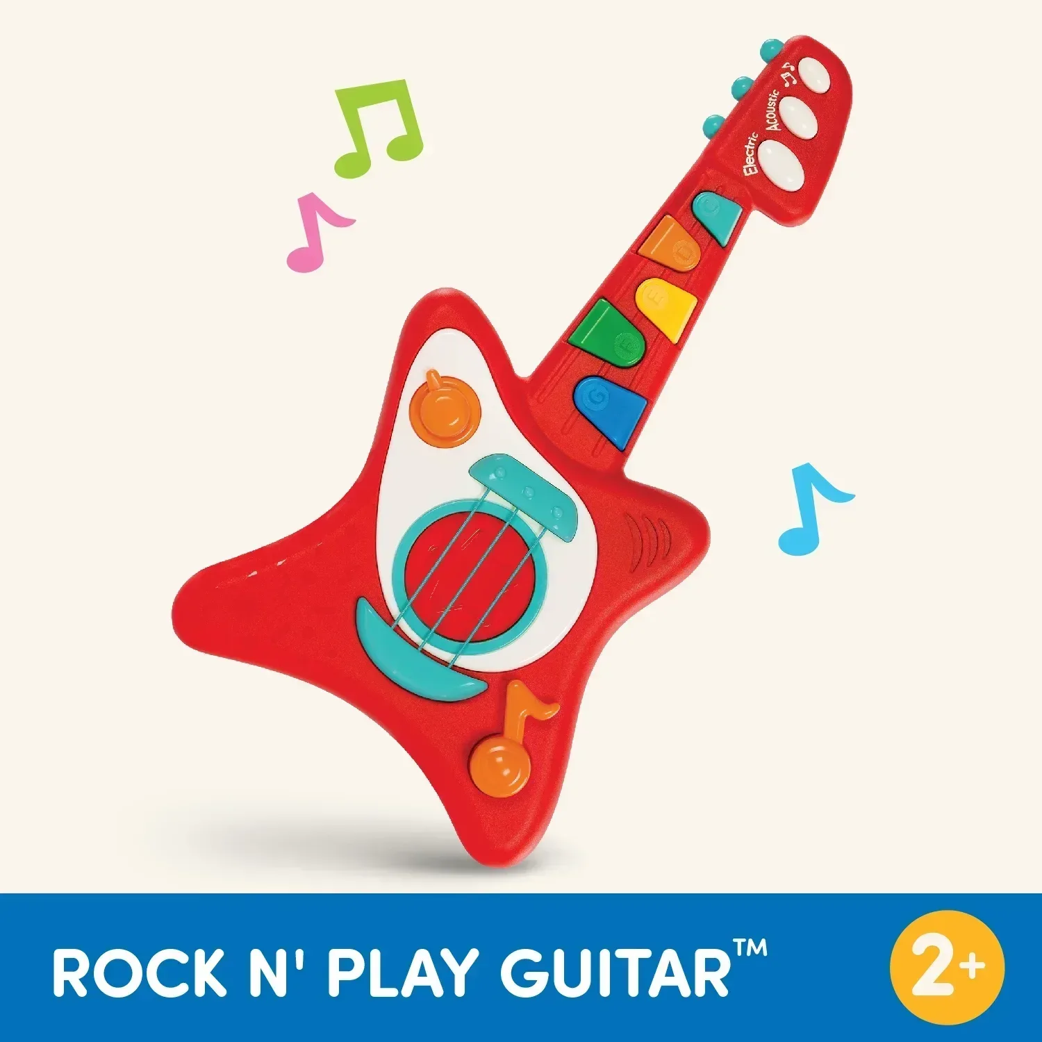 Battat Rock n' Play Guitar with Electric and Acoustic Modes, Toddler and Preschool Toys - Image 9
