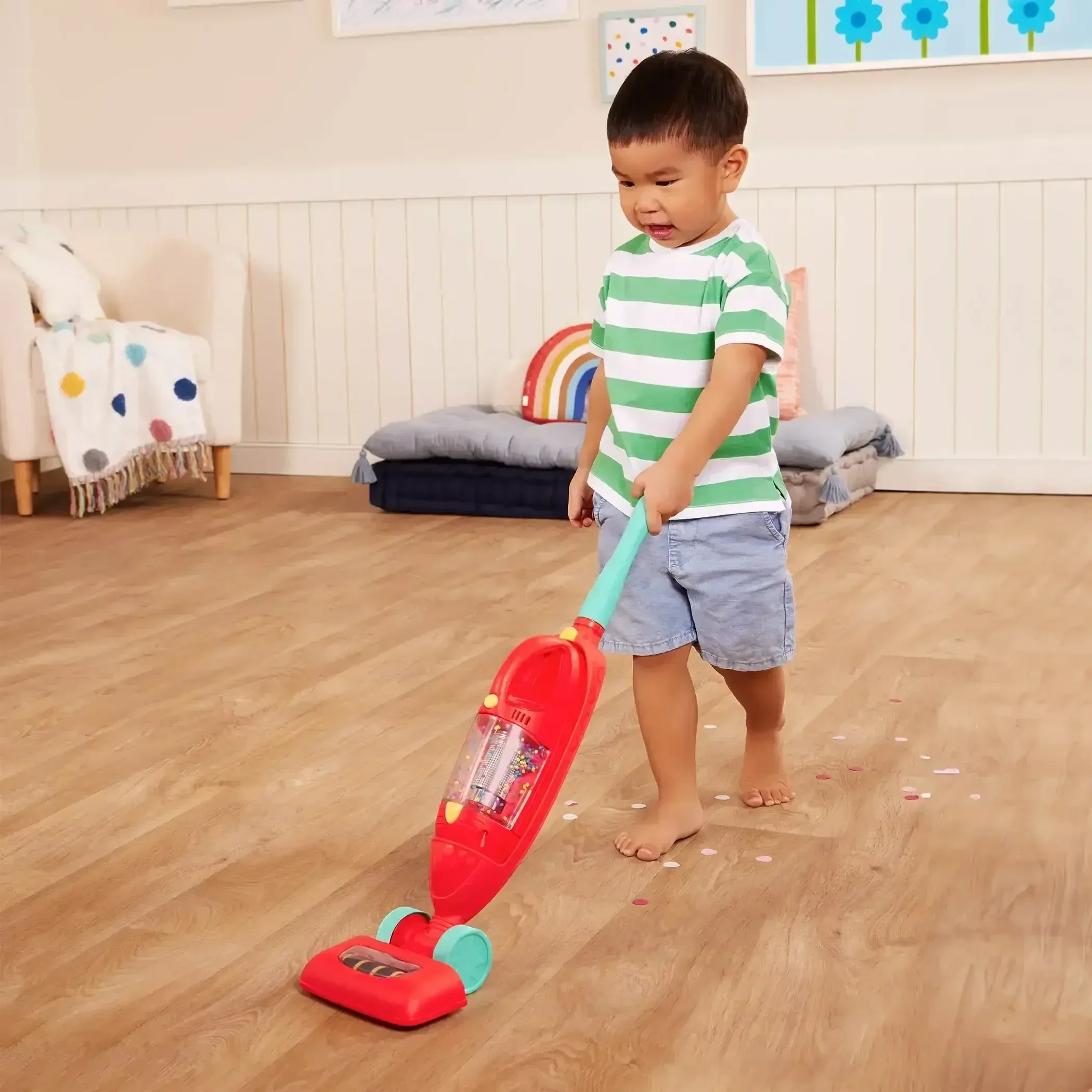 Battat Tidy Tot Vacuum with Plastic Handheld Vacuum and Real Suction, Toddler and Preschool Toys - Image 5