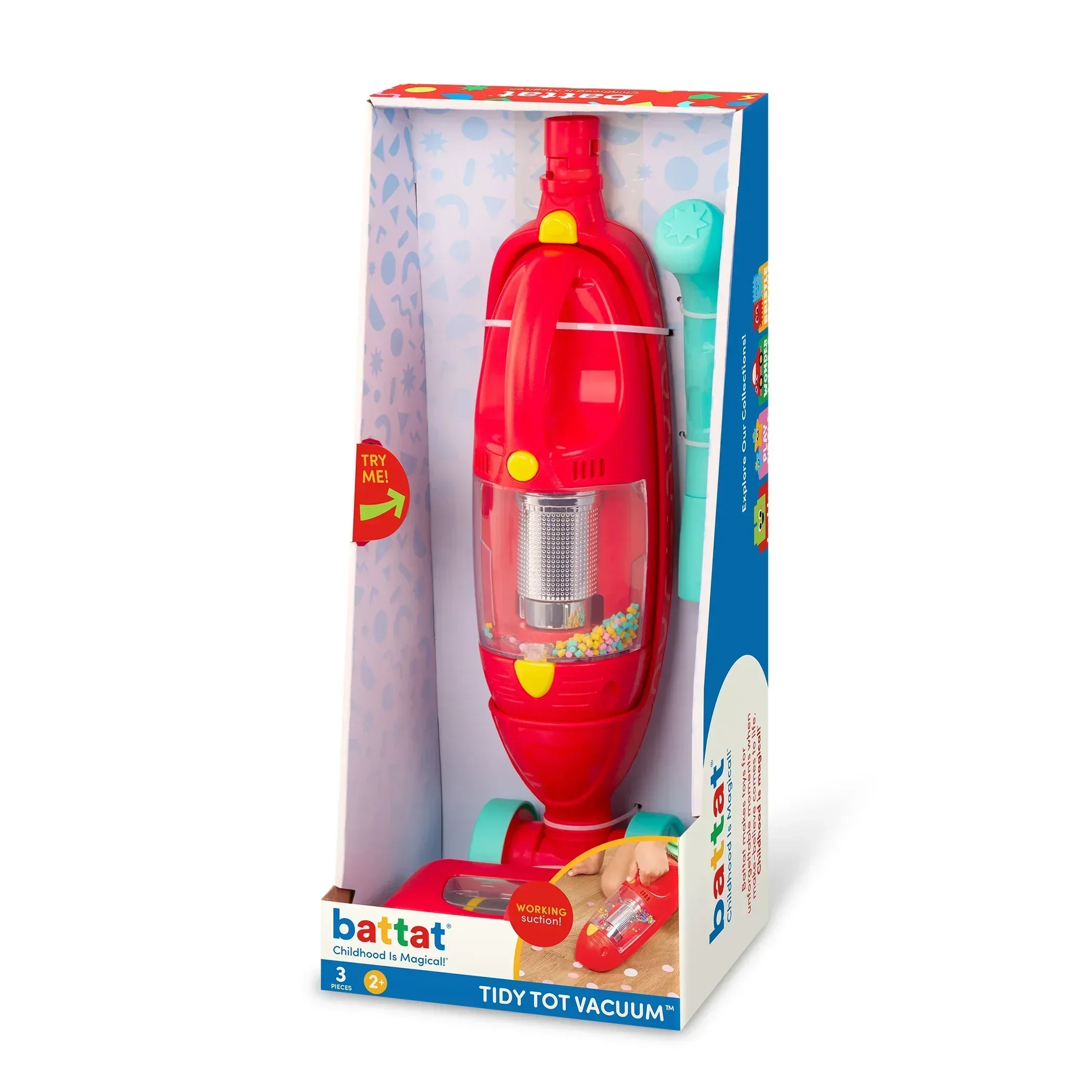 Battat Tidy Tot Vacuum with Plastic Handheld Vacuum and Real Suction, Toddler and Preschool Toys - Image 9