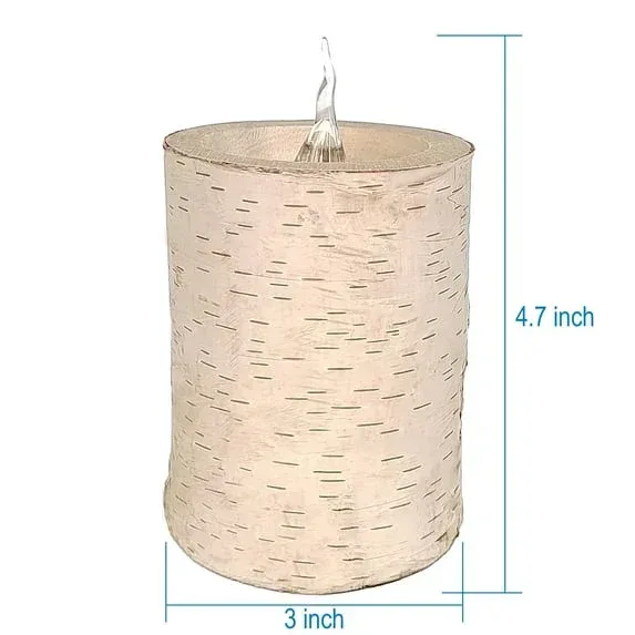 Battery Operated LED Wooden Flameless Christmas Candle, Brown, 4", by Holiday Time