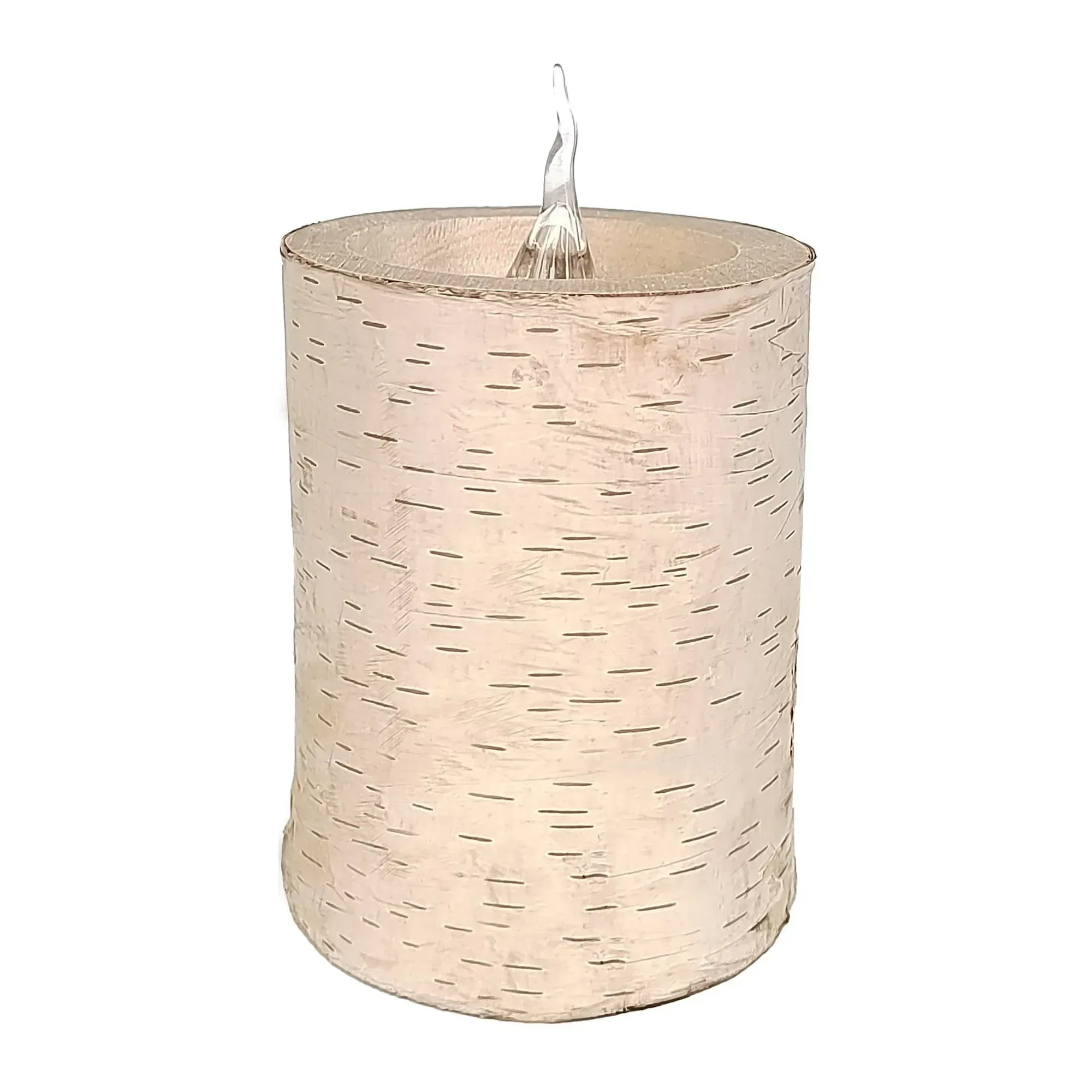 Battery Operated LED Wooden Flameless Christmas Candle, Brown, 4", by Holiday Time - Image 3