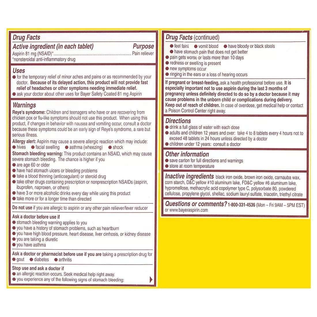 Bayer Aspirin Regimen 81mg Low-Dose Enteric-Coated Tablets, 400 ct. - Image 4