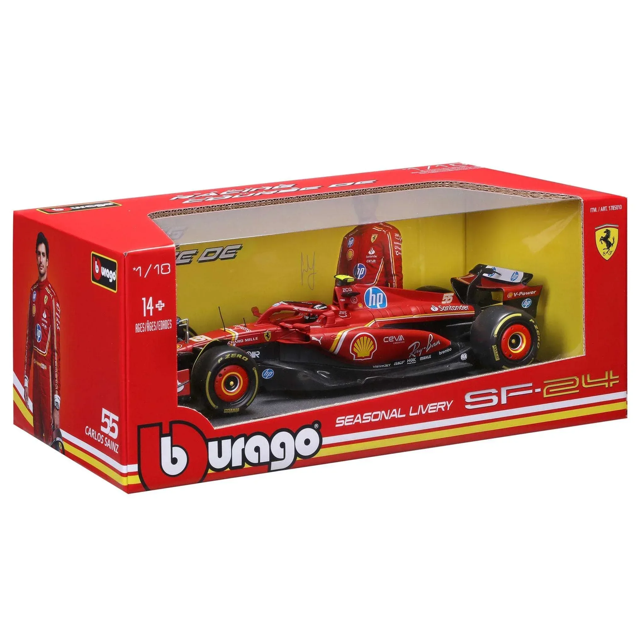 Bburago 1:18 Formula Die-cast Car, Ferrari - Image 14