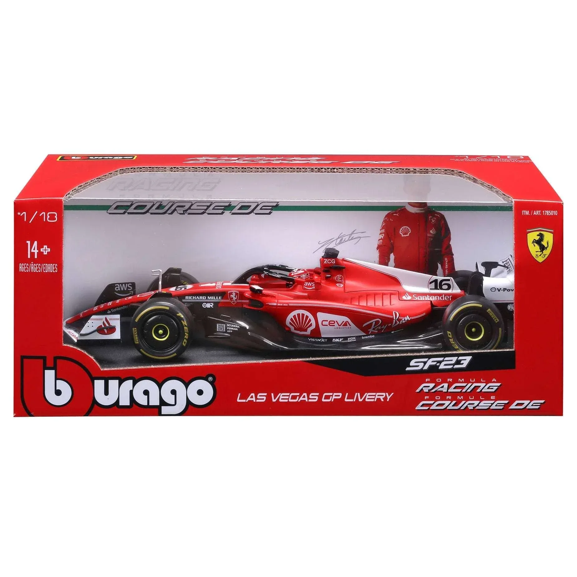 Bburago 1:18 Formula Die-cast Car, Ferrari - Image 5