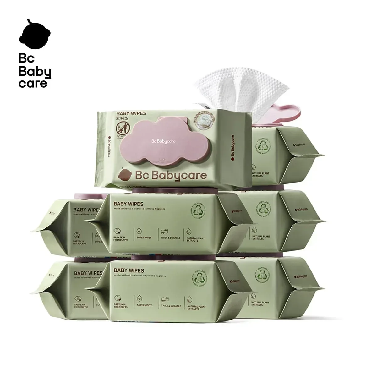 Bc Babycare Sensitive Baby Wipes Unscented, XL Extra Thick,Hypoallergenic,99% Water - Image 18