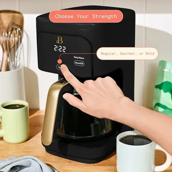 Beautiful 12 Cup Programmable Coffee Maker, White Icing by Drew Barrymore - Image 11