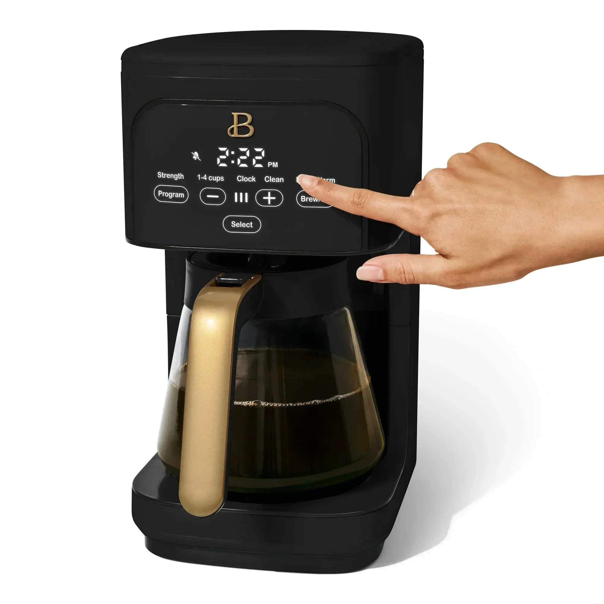 Beautiful 12 Cup Programmable Coffee Maker, White Icing by Drew Barrymore - Image 12