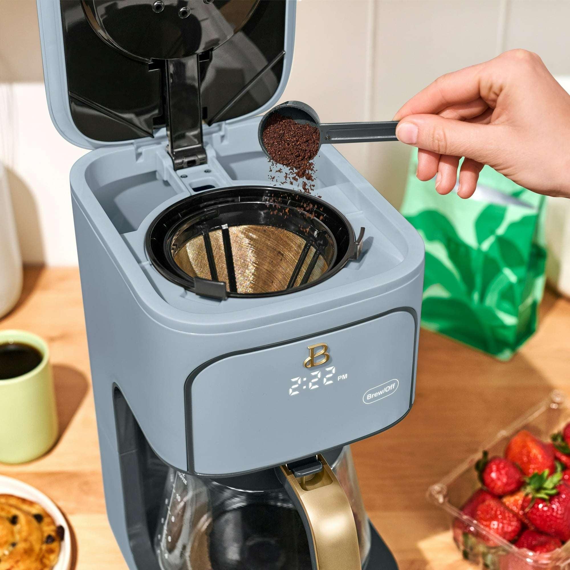Beautiful 12 Cup Programmable Coffee Maker, White Icing by Drew Barrymore - Image 16
