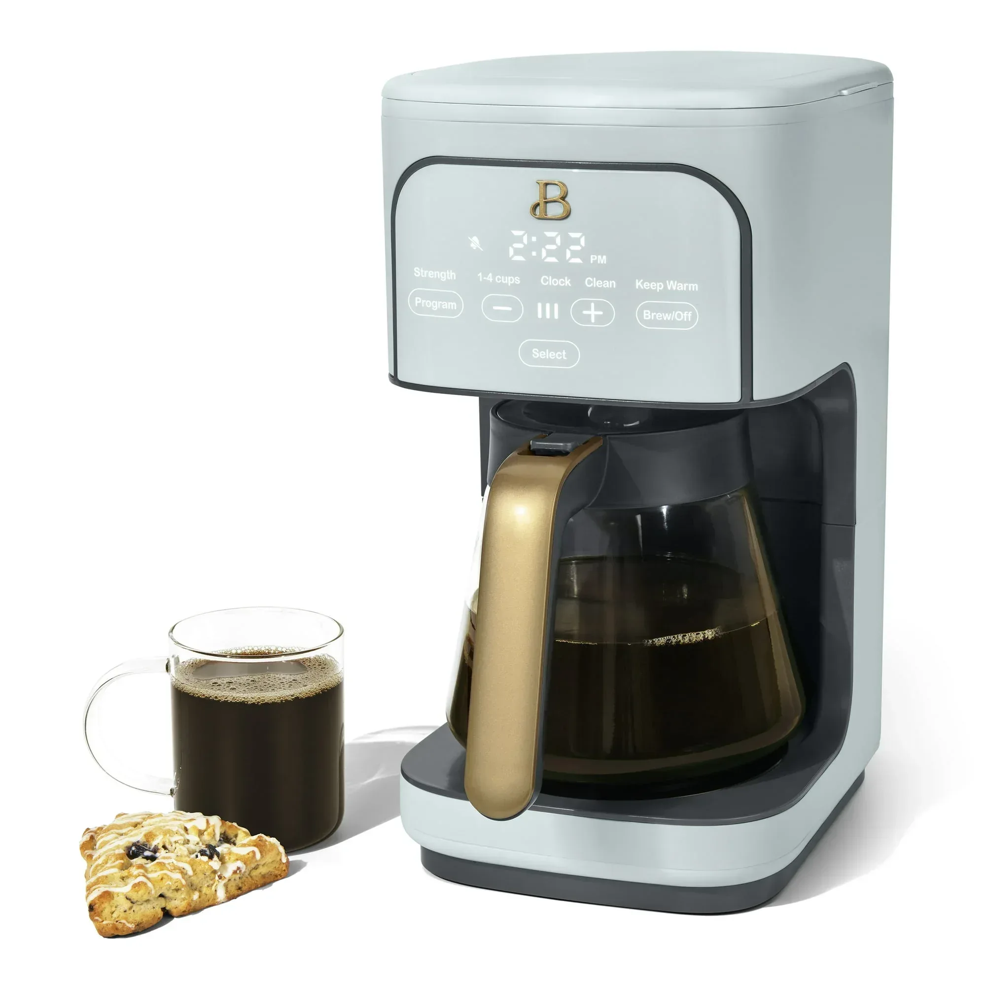 Beautiful 12 Cup Programmable Coffee Maker, White Icing by Drew Barrymore - Image 20