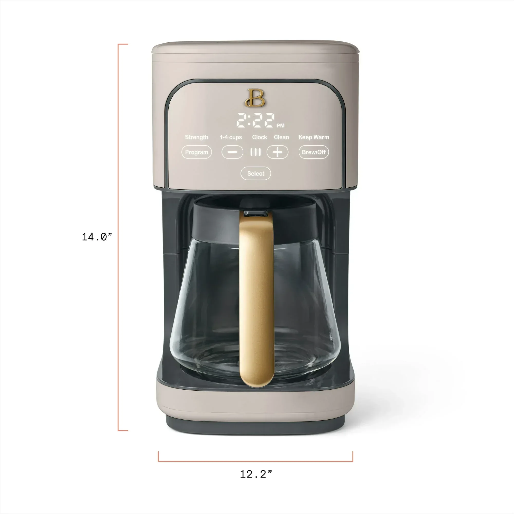 Beautiful 12 Cup Programmable Coffee Maker, White Icing by Drew Barrymore - Image 29