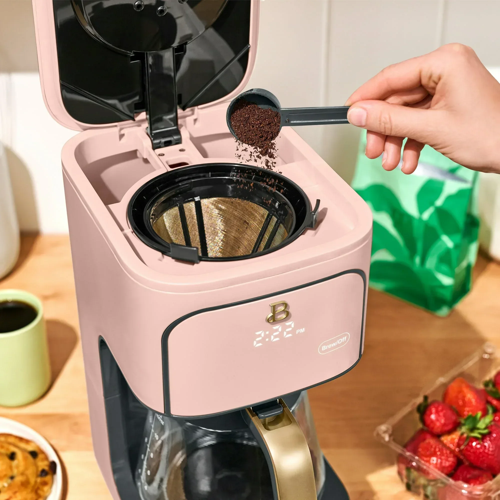 Beautiful 12 Cup Programmable Coffee Maker, White Icing by Drew Barrymore - Image 33