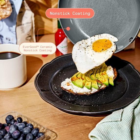 Beautiful 12-Piece Ceramic Nonstick Cookware Set, Pots and Pans with Strainer Lids, Buttercream by Drew Barrymore - Image 13