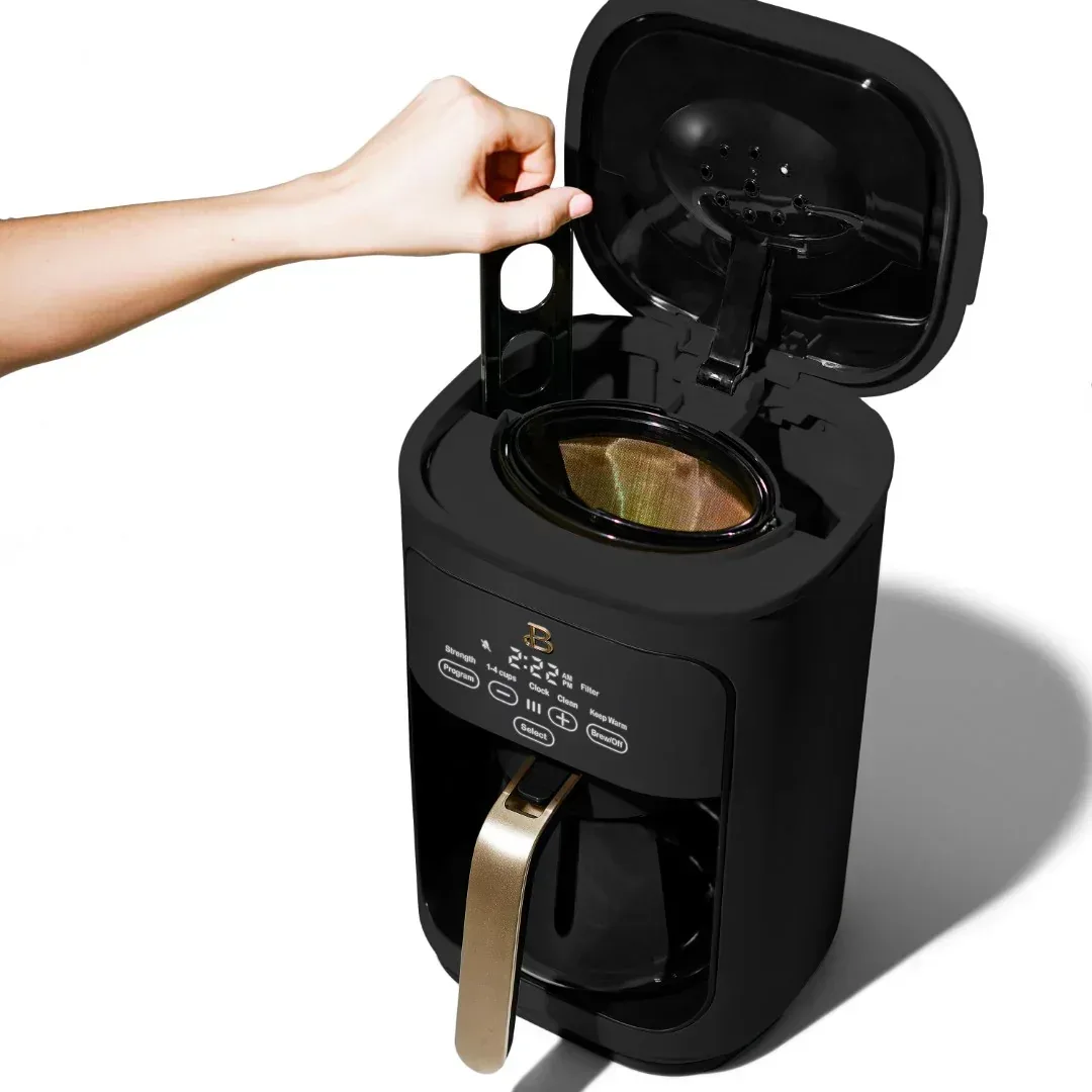 Beautiful 14-Cup Programmable Drip Coffee Maker with Touch-Activated Display, Black Sesame by Drew Barrymore - Image 3