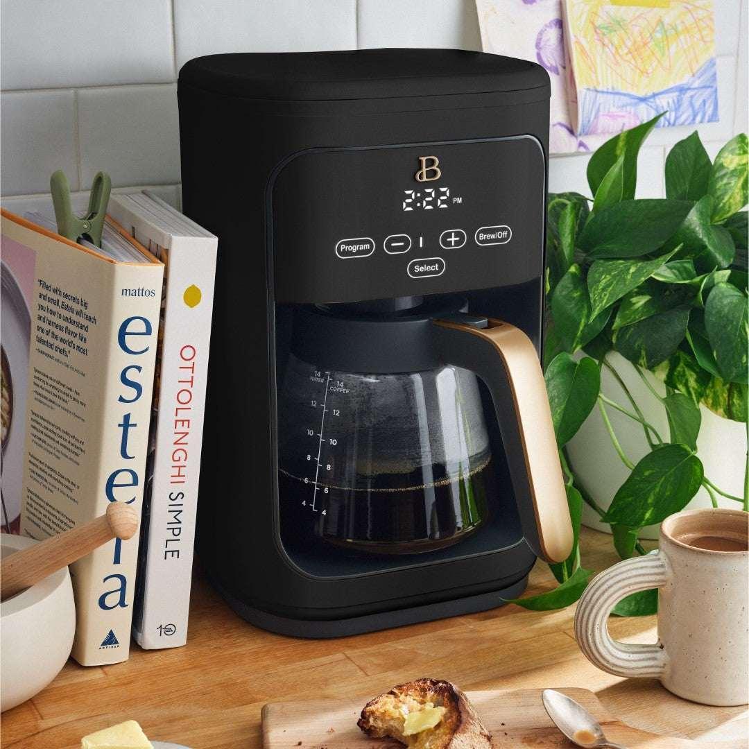 Beautiful 14-Cup Programmable Drip Coffee Maker with Touch-Activated Display, Black Sesame by Drew Barrymore - Image 7