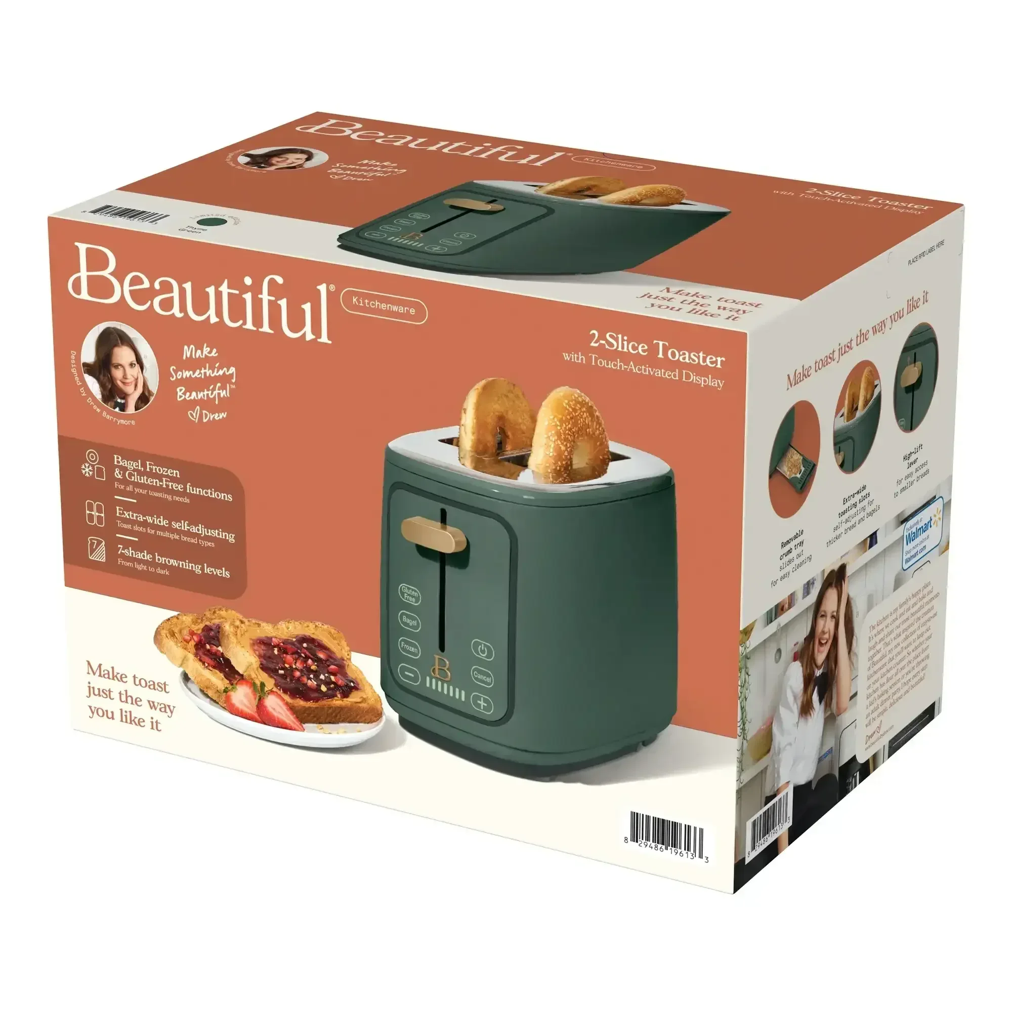 Beautiful 2 Slice Toaster with Touch-Activated Display, by Drew Barrymore - Image 2
