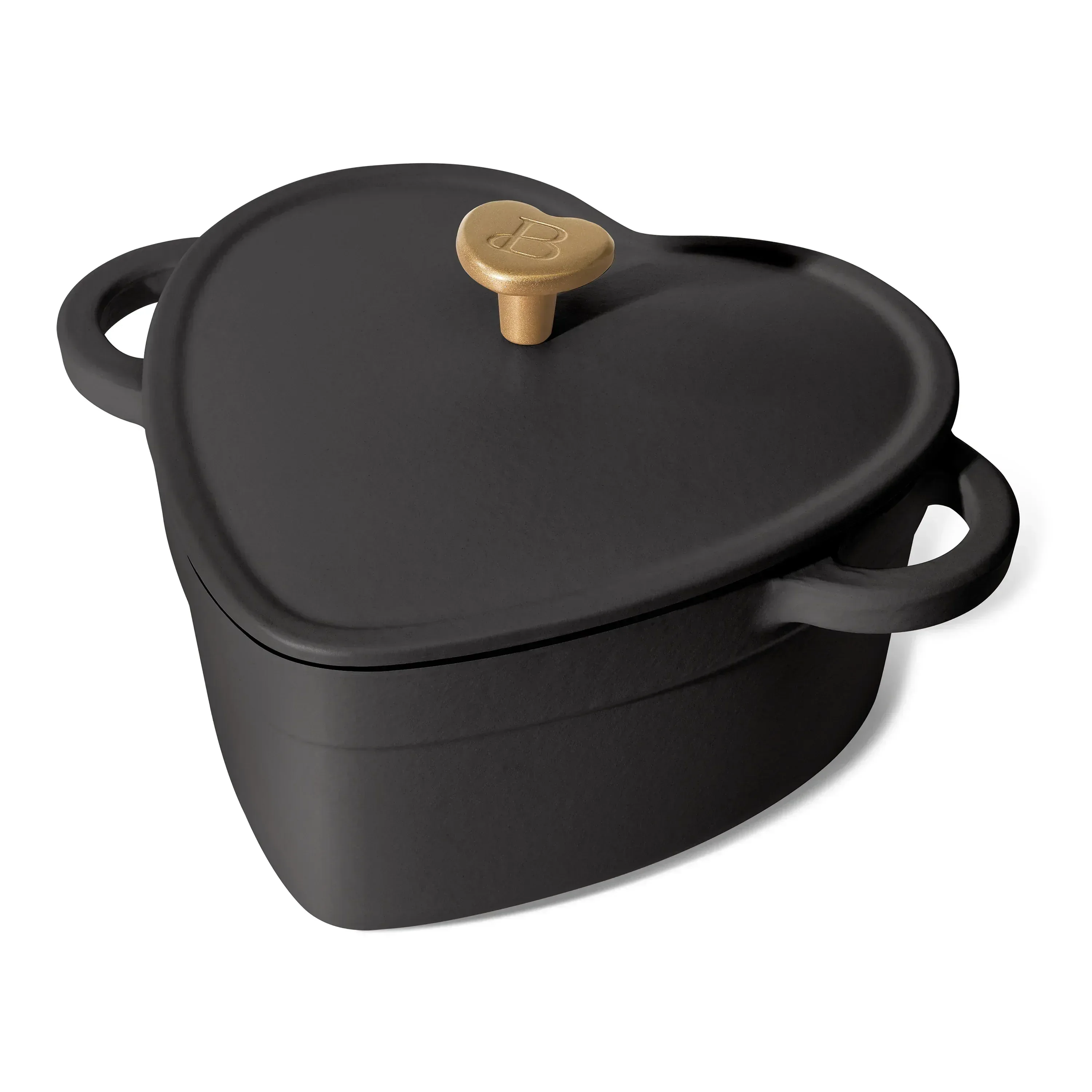 Beautiful 2QT Cast Iron Heart Dutch Oven, Black Sesame by Drew Barrymore