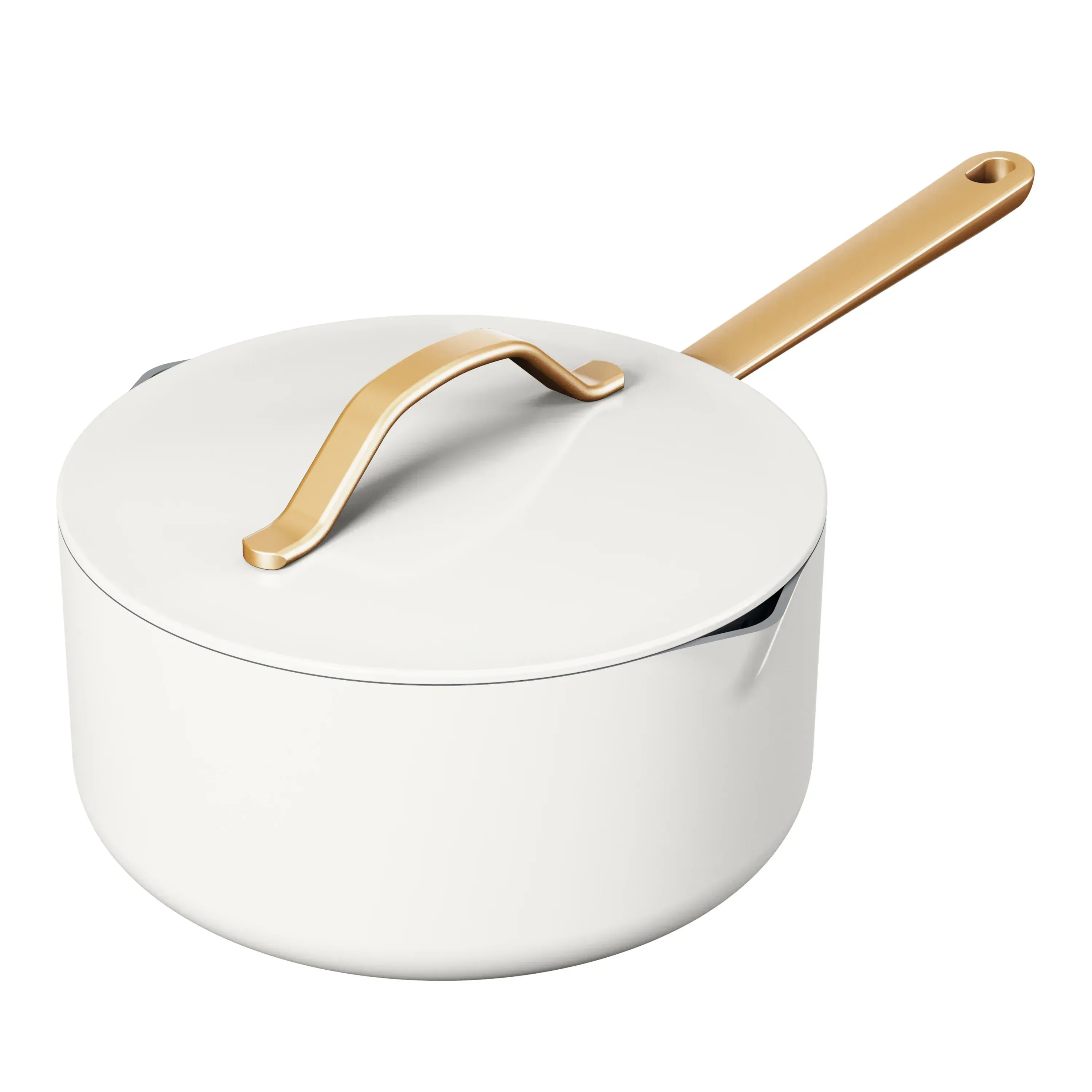 Beautiful 3 Quart Ceramic Non-Stick Covered Sauce Pan with Strainer Lid, Black Sesame by Drew Barrymore - Image 10