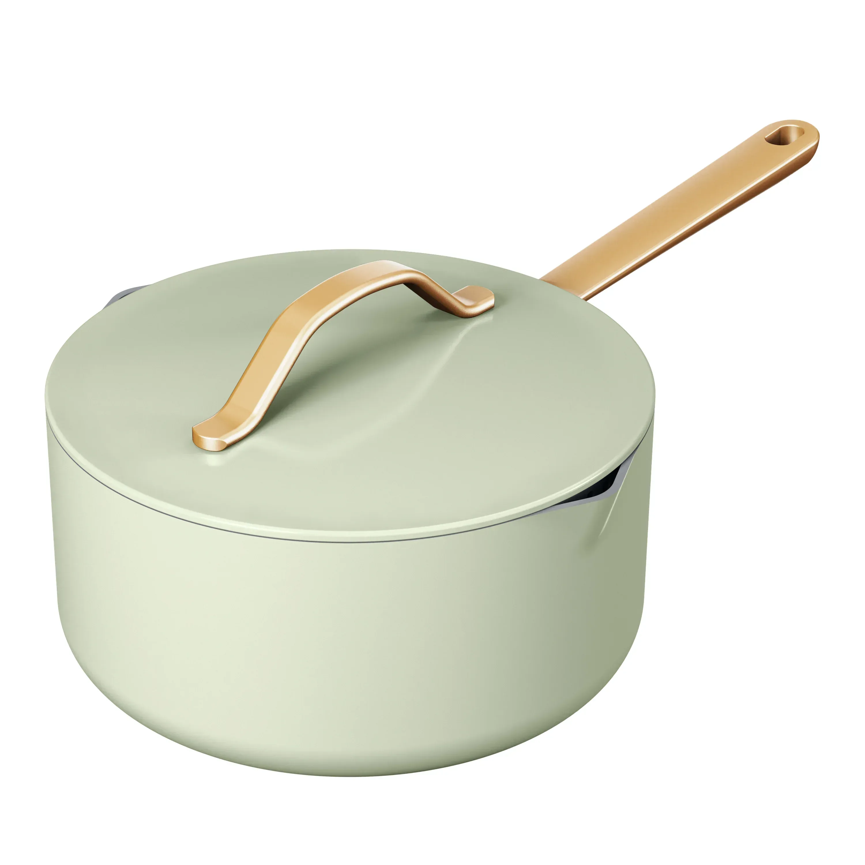 Beautiful 3 Quart Ceramic Non-Stick Covered Sauce Pan with Strainer Lid, Black Sesame by Drew Barrymore - Image 9